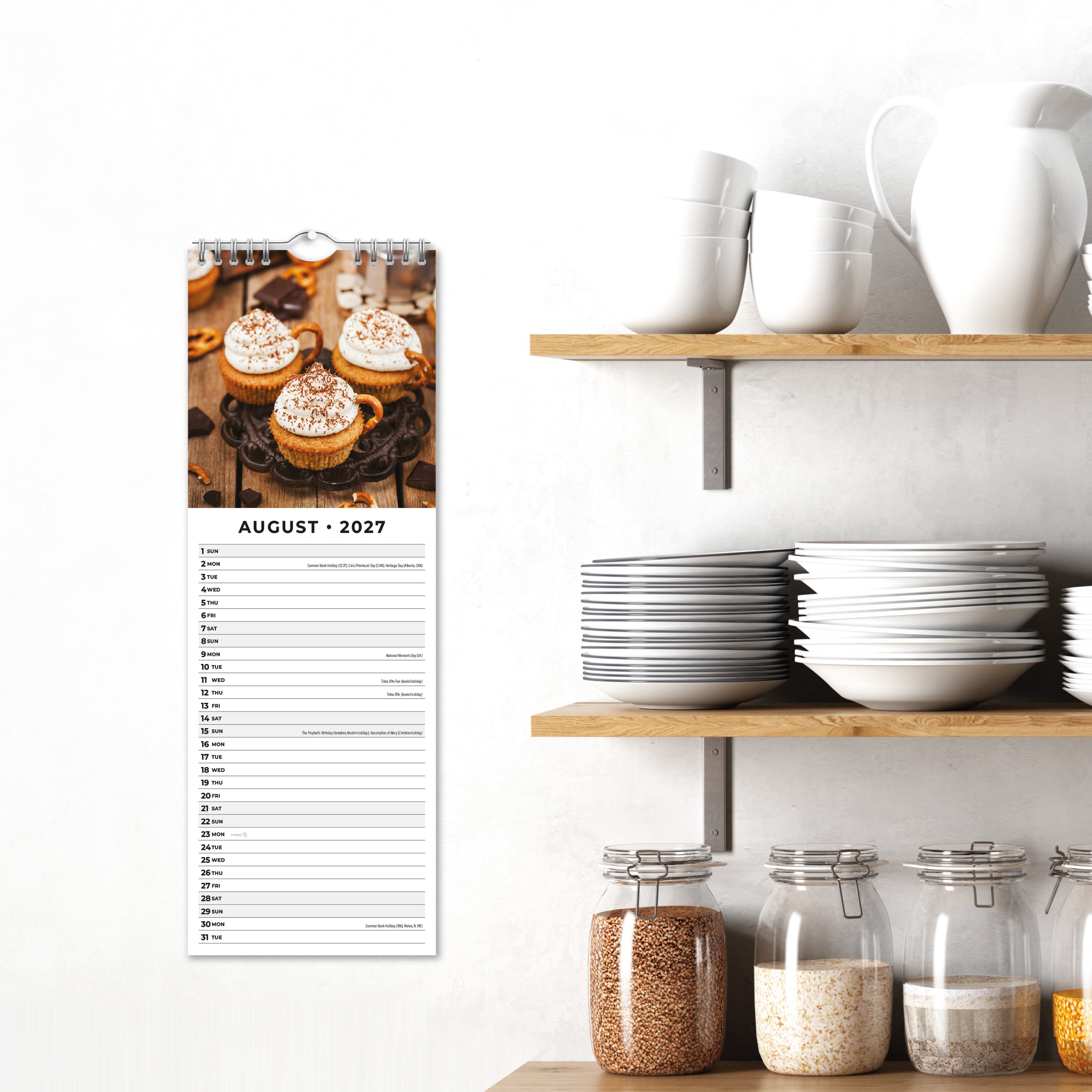 2027 Cupcakes - Slim Wall Calendar