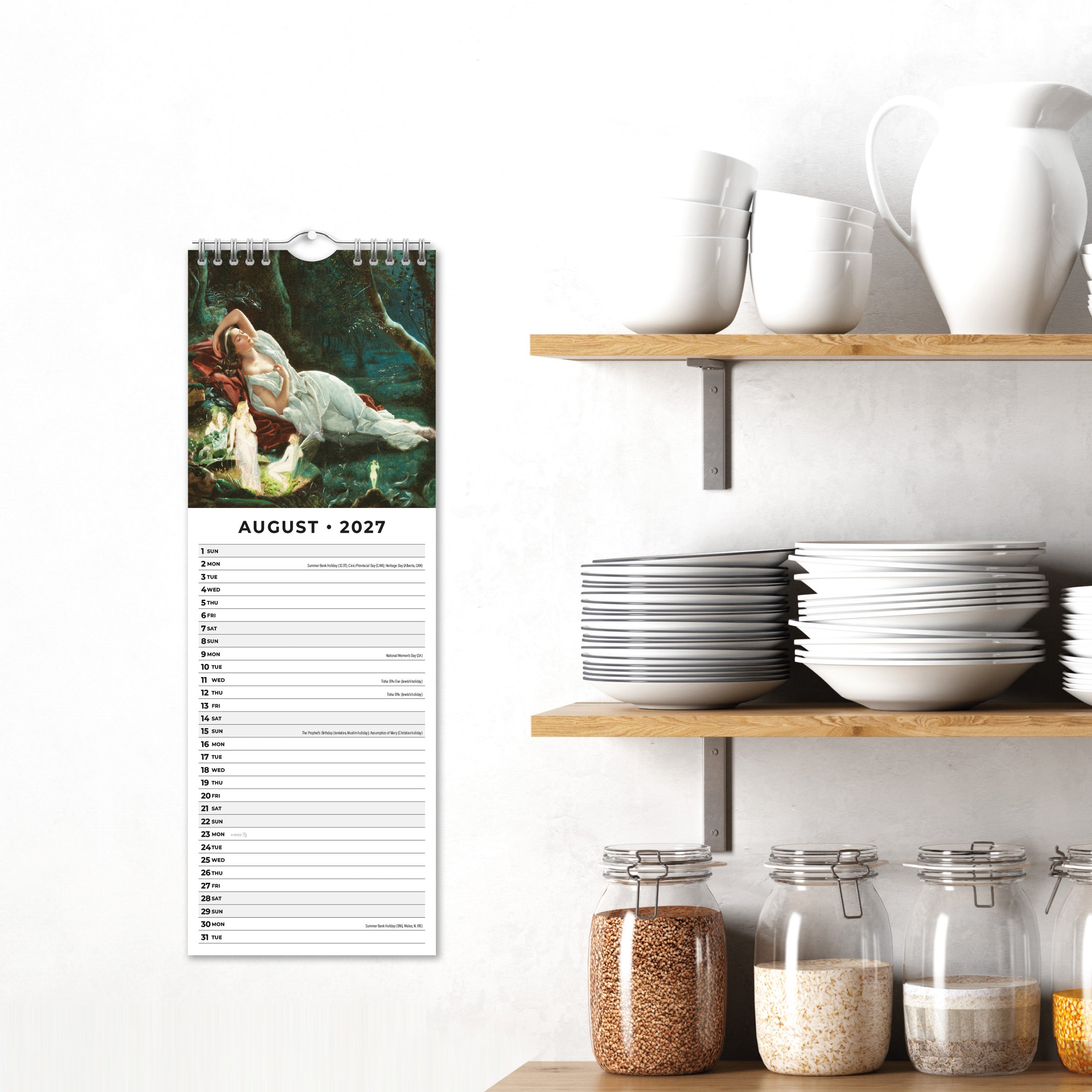 2027 Fairies - Slim Wall Calendar