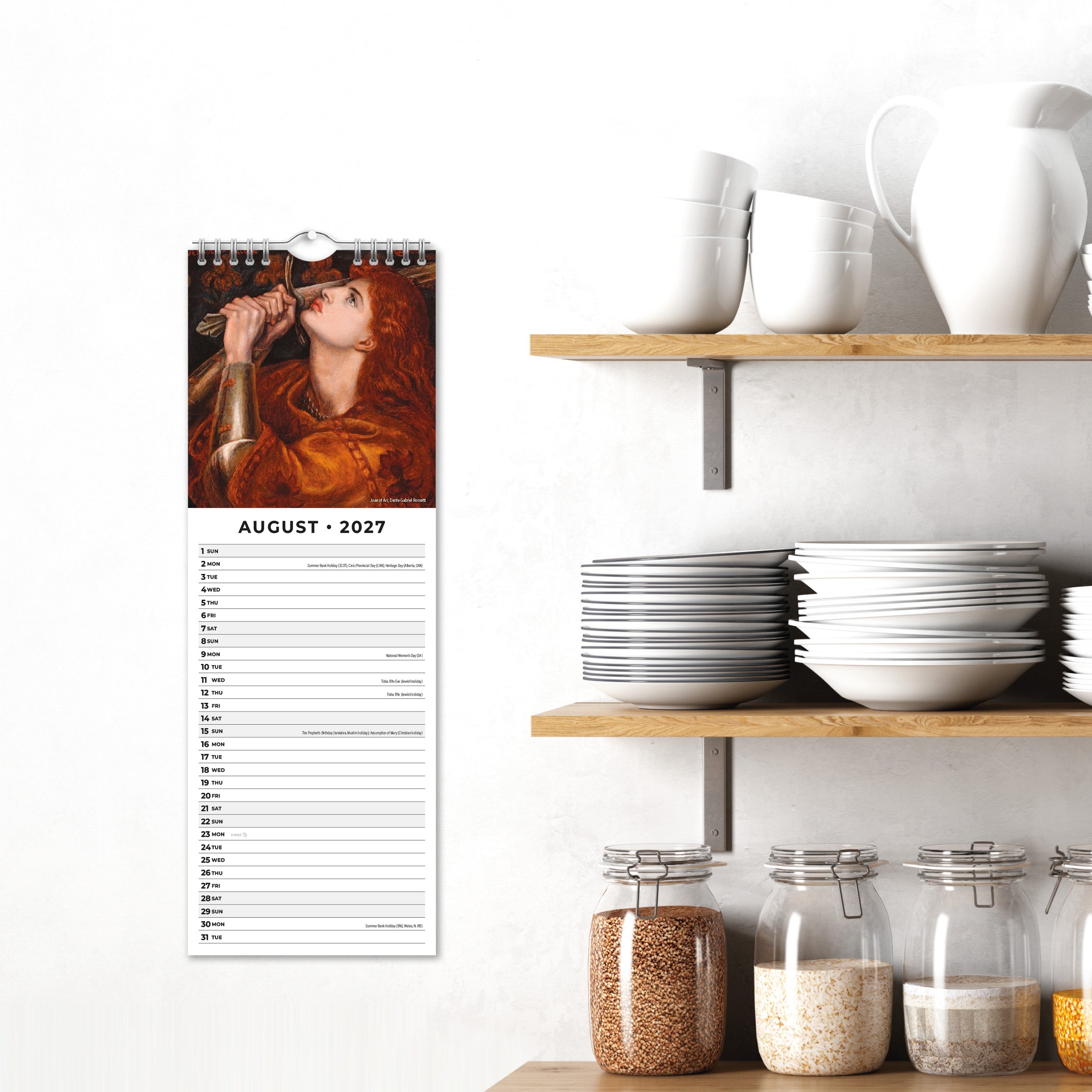 2027 Pre-Raphaelites - Slim Wall Calendar
