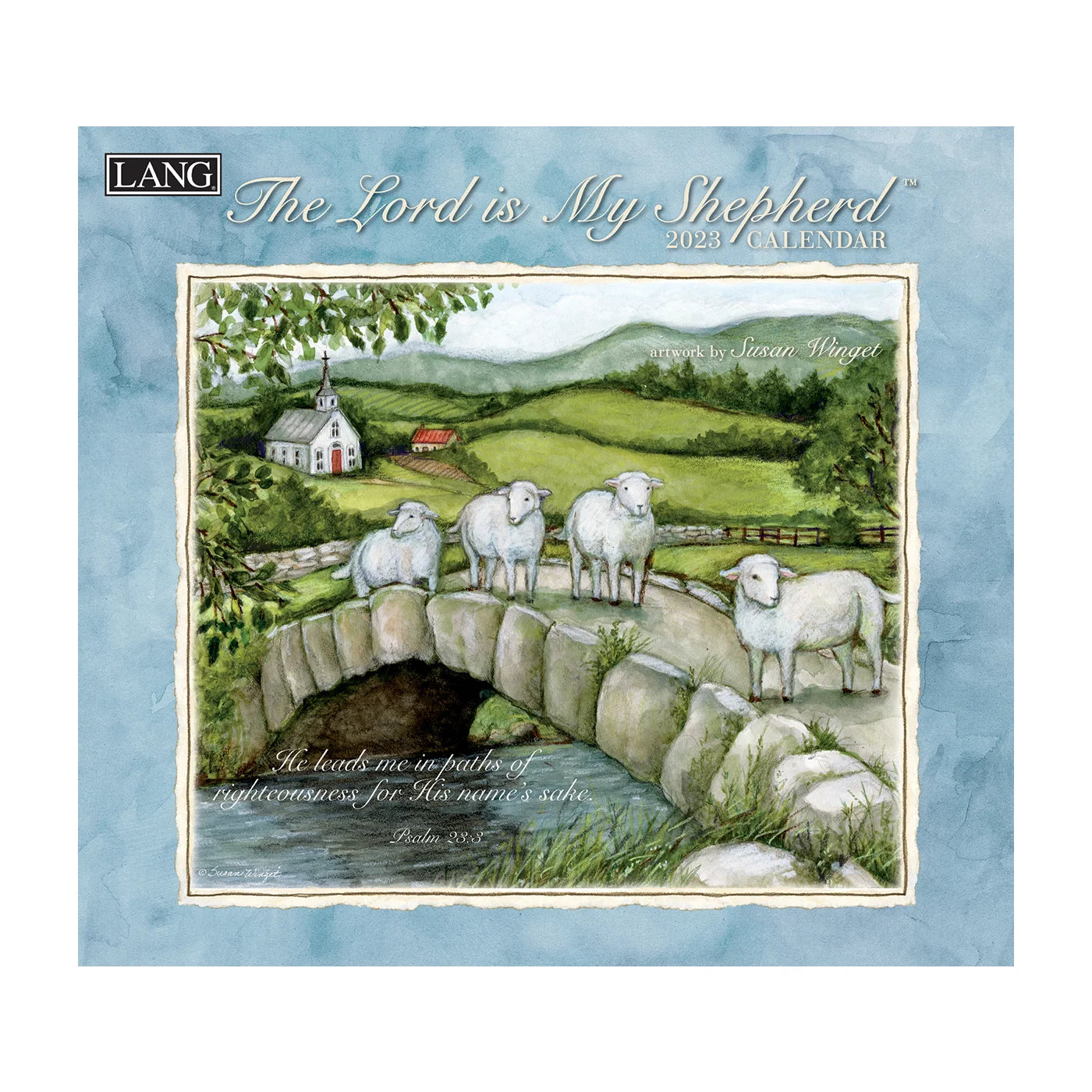 2023 LANG The Lord Is My Shepherd by Susan Winget (Scripture) - Deluxe Wall Calendar