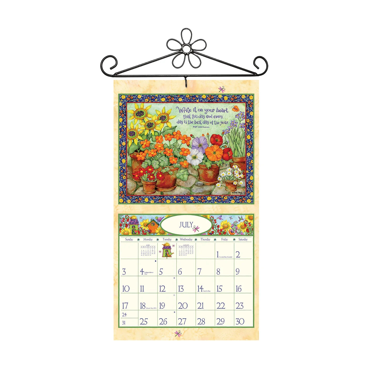 LANG Flower Calendar Wall Hanger (Fits All Wall Calendars) Calendar