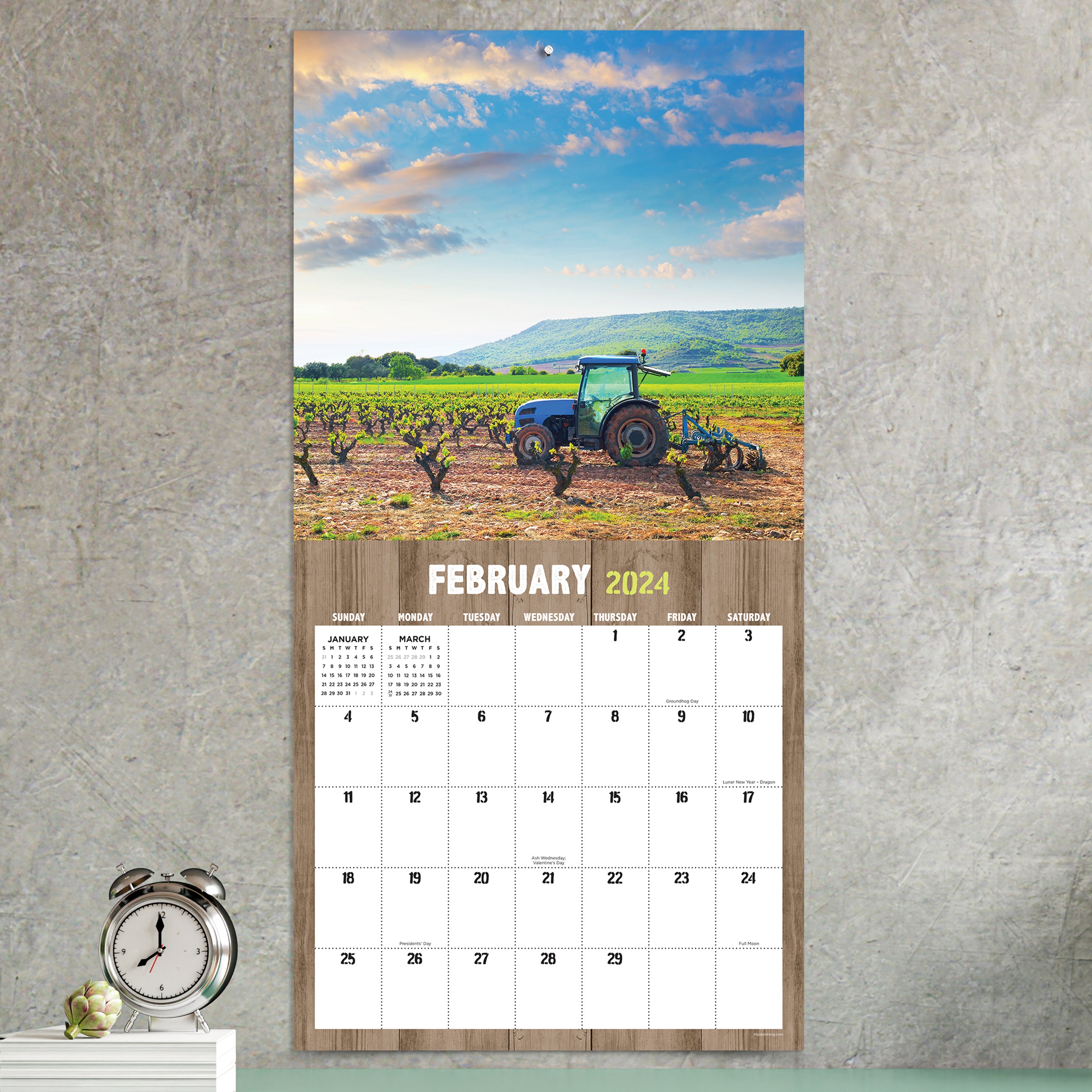 2024 Tractors & Farm Life - Square Wall Calendar