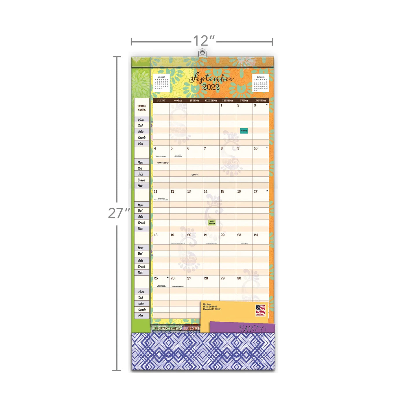 2023 LANG Bohemian by Susan Winget - Plan-it Magnetic Square Wall Calendar