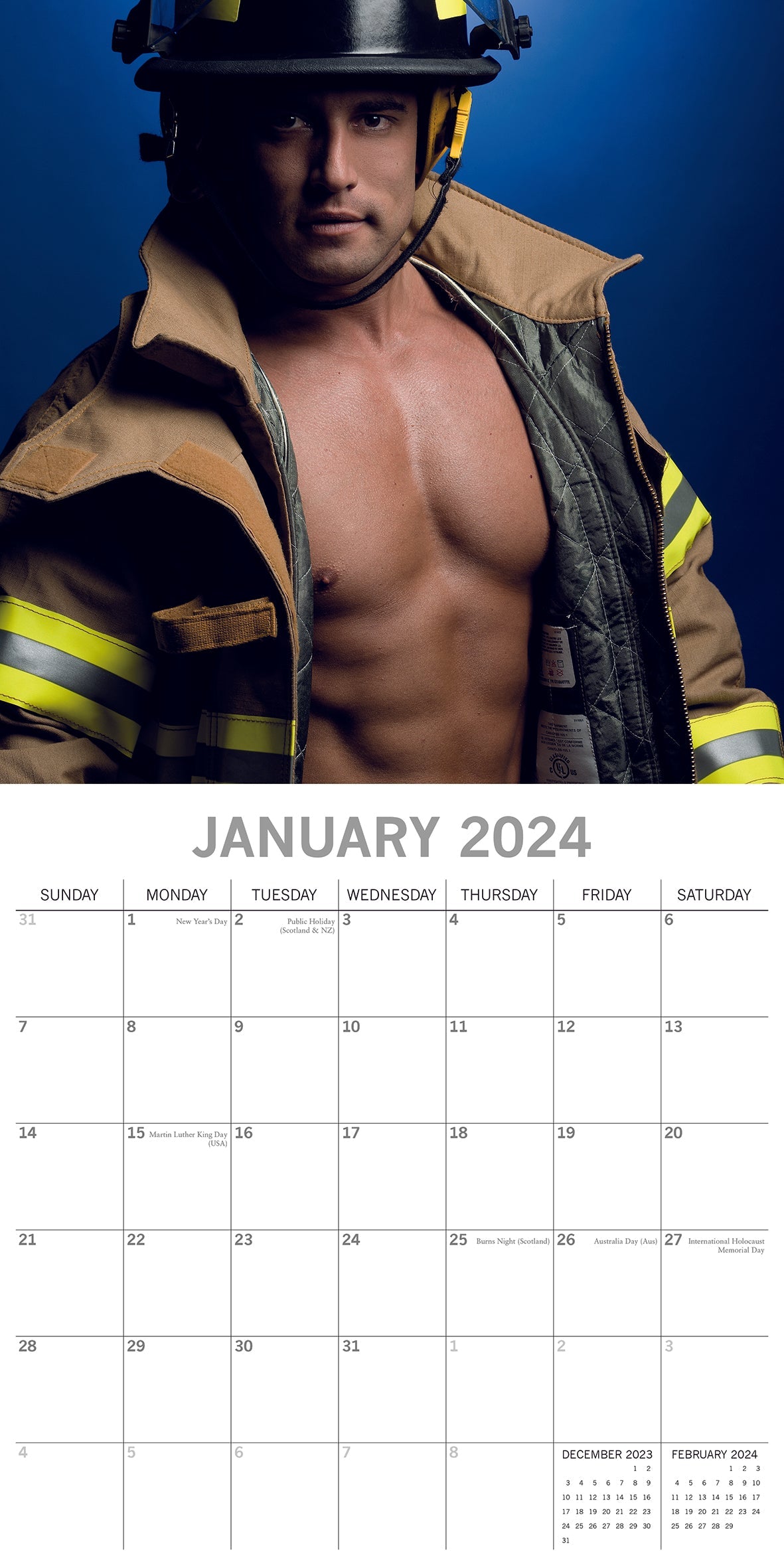 2024 Firefighters Square Wall Calendar Models Calendars by The