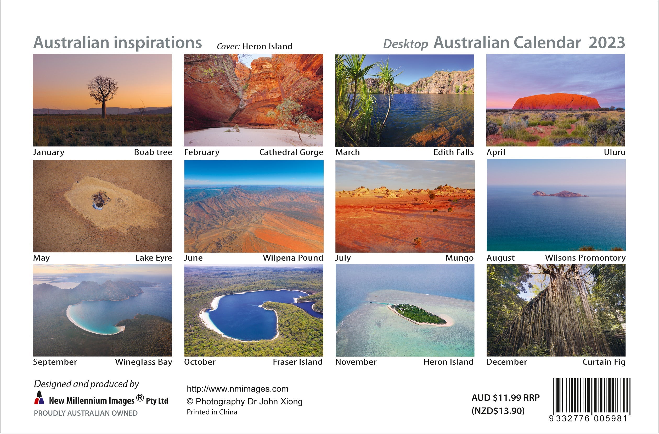 2023 Australian Inspirations - Desk Easel Calendar