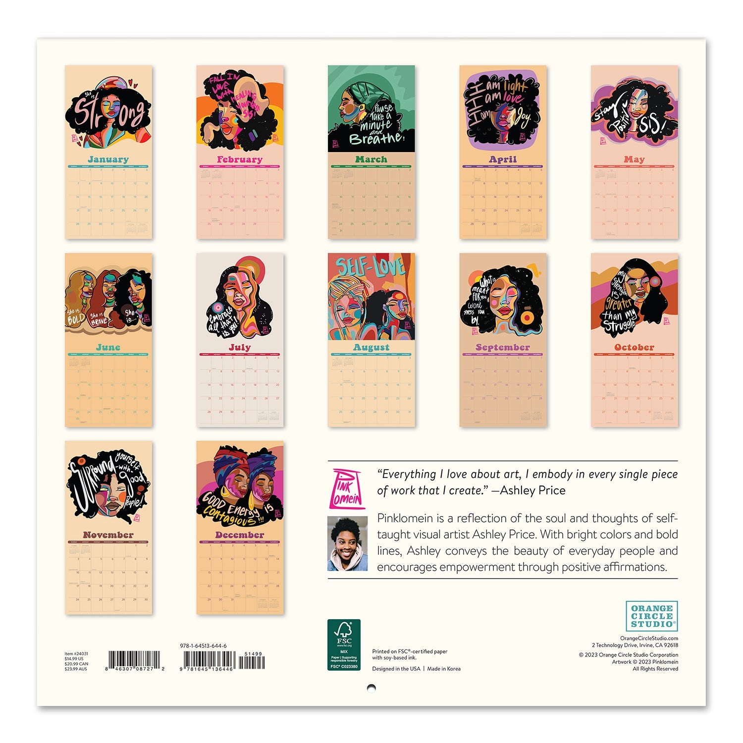 2024 Self-Love - Square Wall Calendar  SOLD OUT