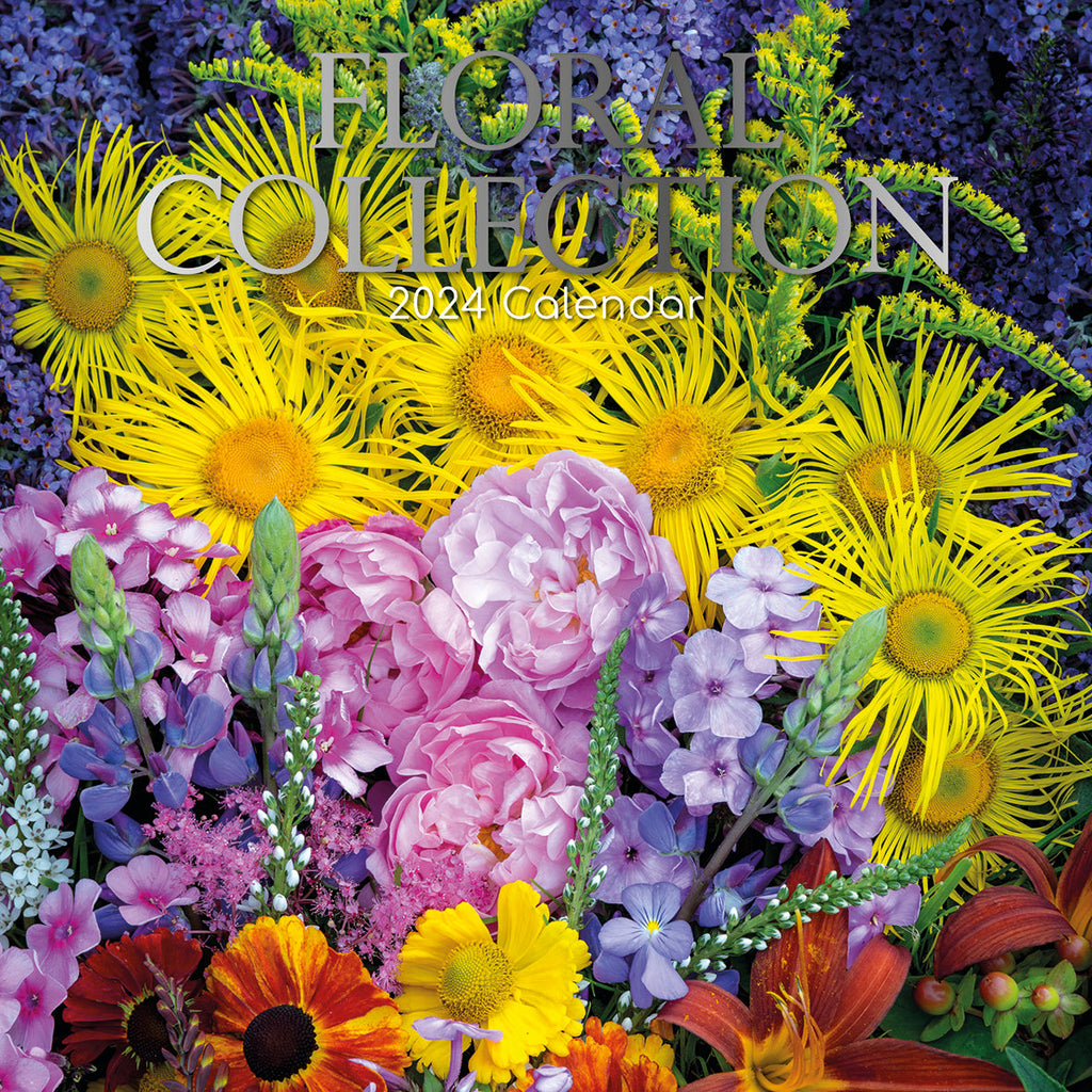 2024 Floral Collection Square Wall Calendar Sceneries & Flowers