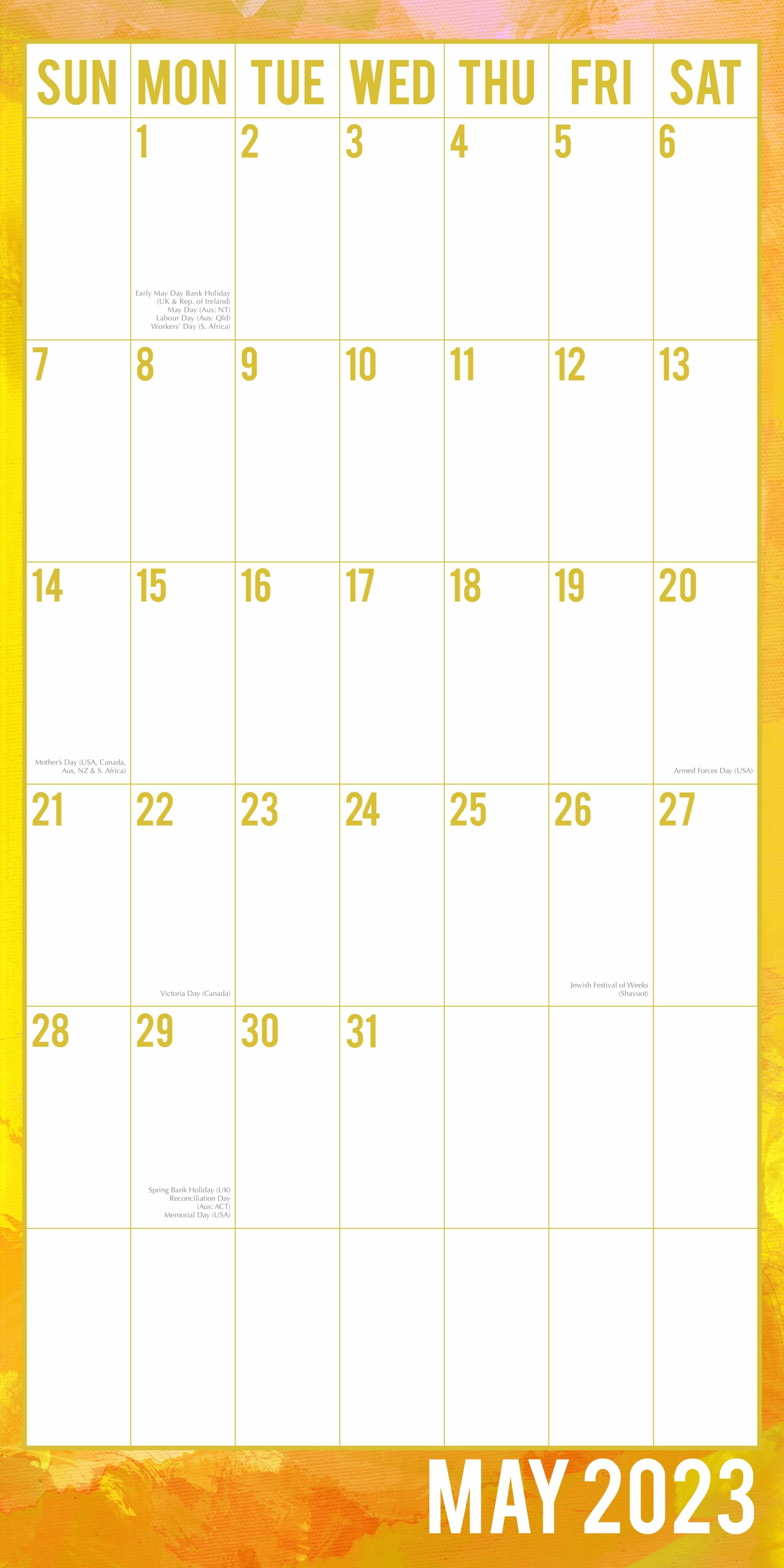 2023 Large Print Calendar - Square Wall Calendar