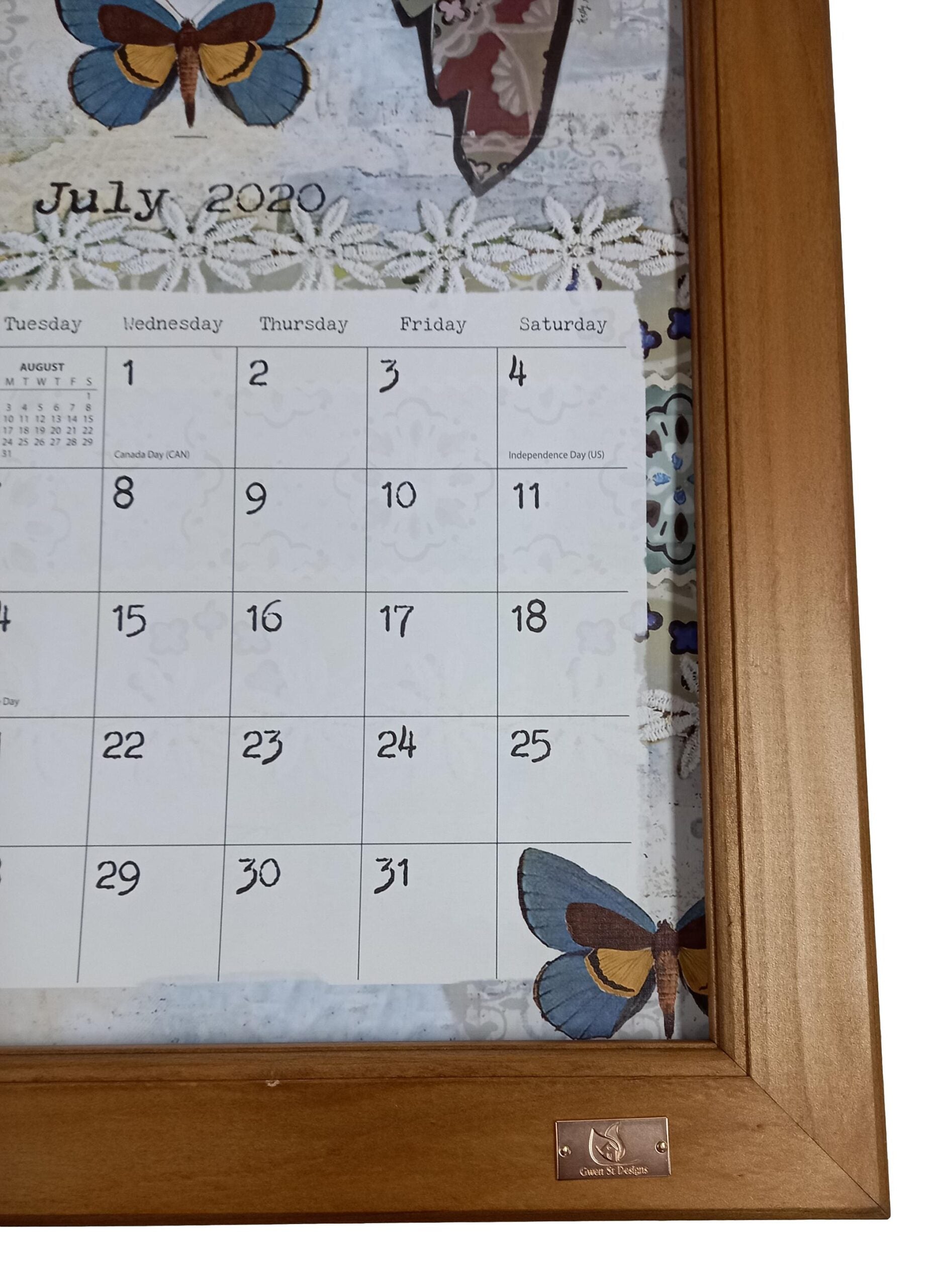 Farmhouse Stained LANG & LEGACY Calendar Frame Calendar Frame Gwen St Designs