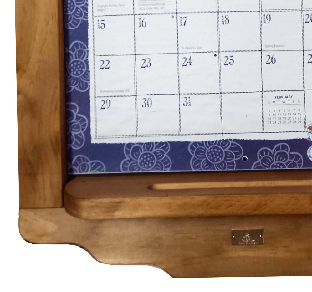 Flip Frame Wood Stained LANG & LEGACY Calendar Frame Calendar Frame Gwen St Designs