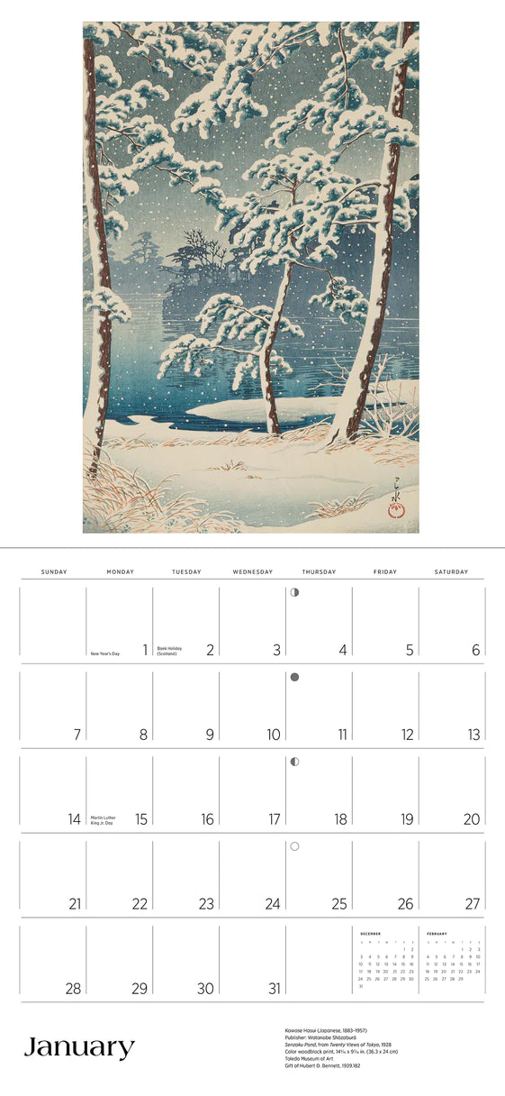 2024 Kawase Hasui Square Wall Calendar Art Calendars by