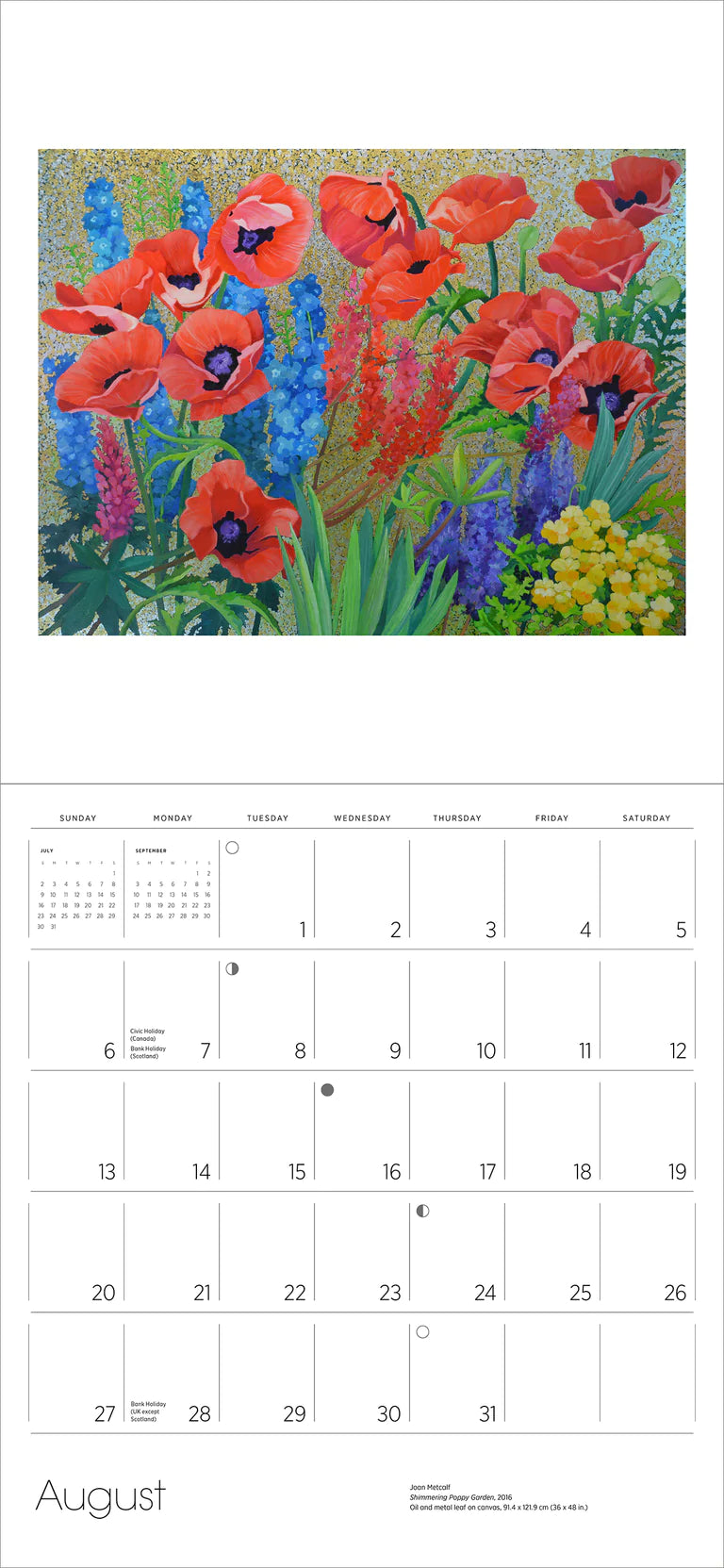 2023 Joan Metcalf: Shimmer - Square Wall Calendar