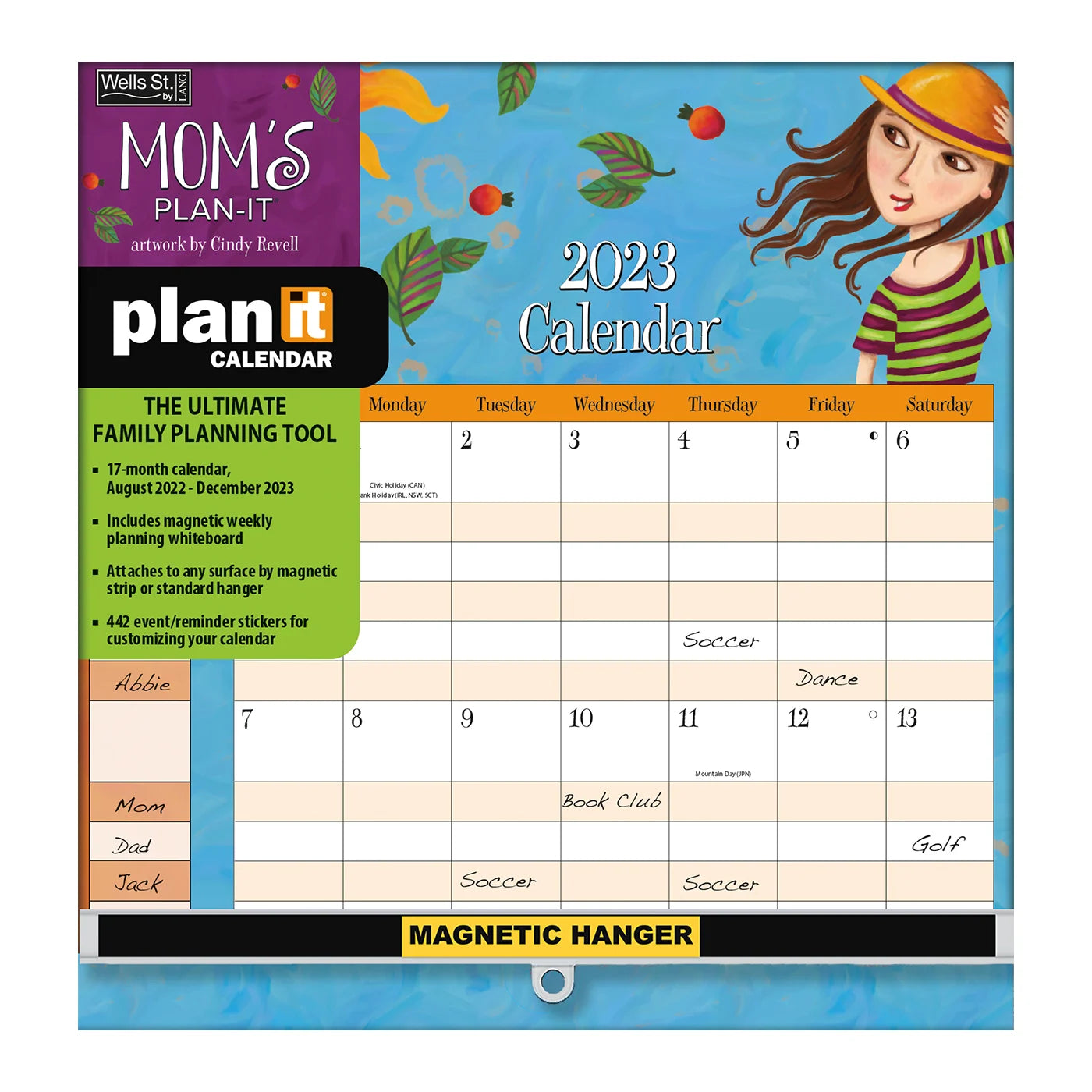 2023 LANG Mom's By Cindy Revell - Plan-it Magnetic Square Wall Calendar