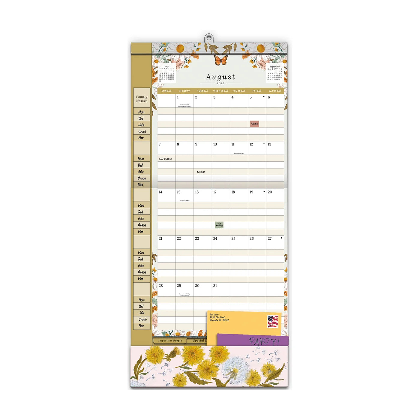 2023 LANG Just Breathe By Lily & Val - Plan-it Magnetic Square Wall Calendar