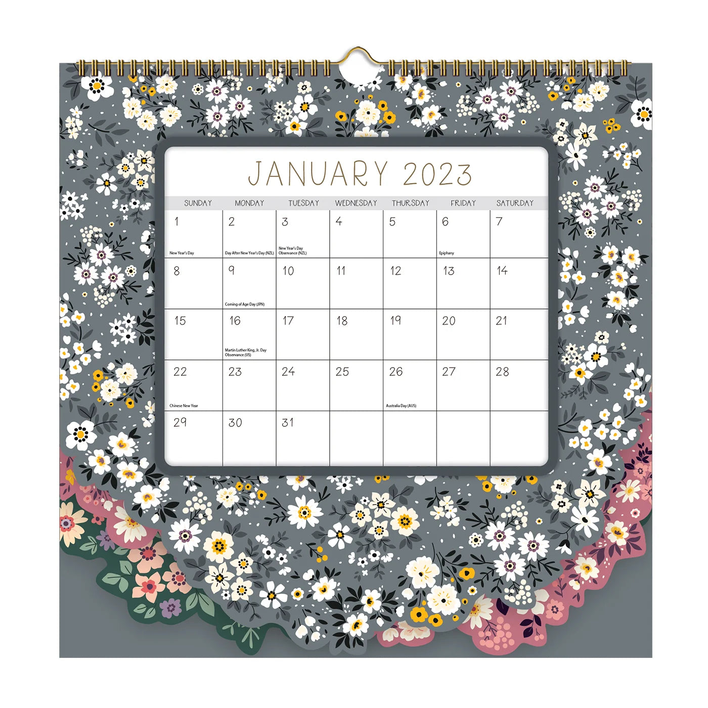2023 LANG Whimsy Garden - Die Cut Square Wall Calendar