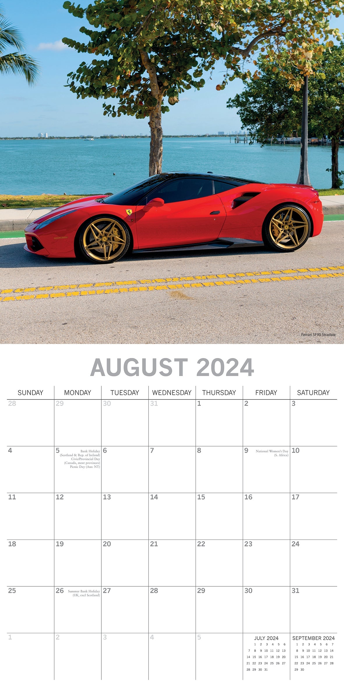 2024 Ferrari Square Wall Calendar Cars & Transport Calendars by