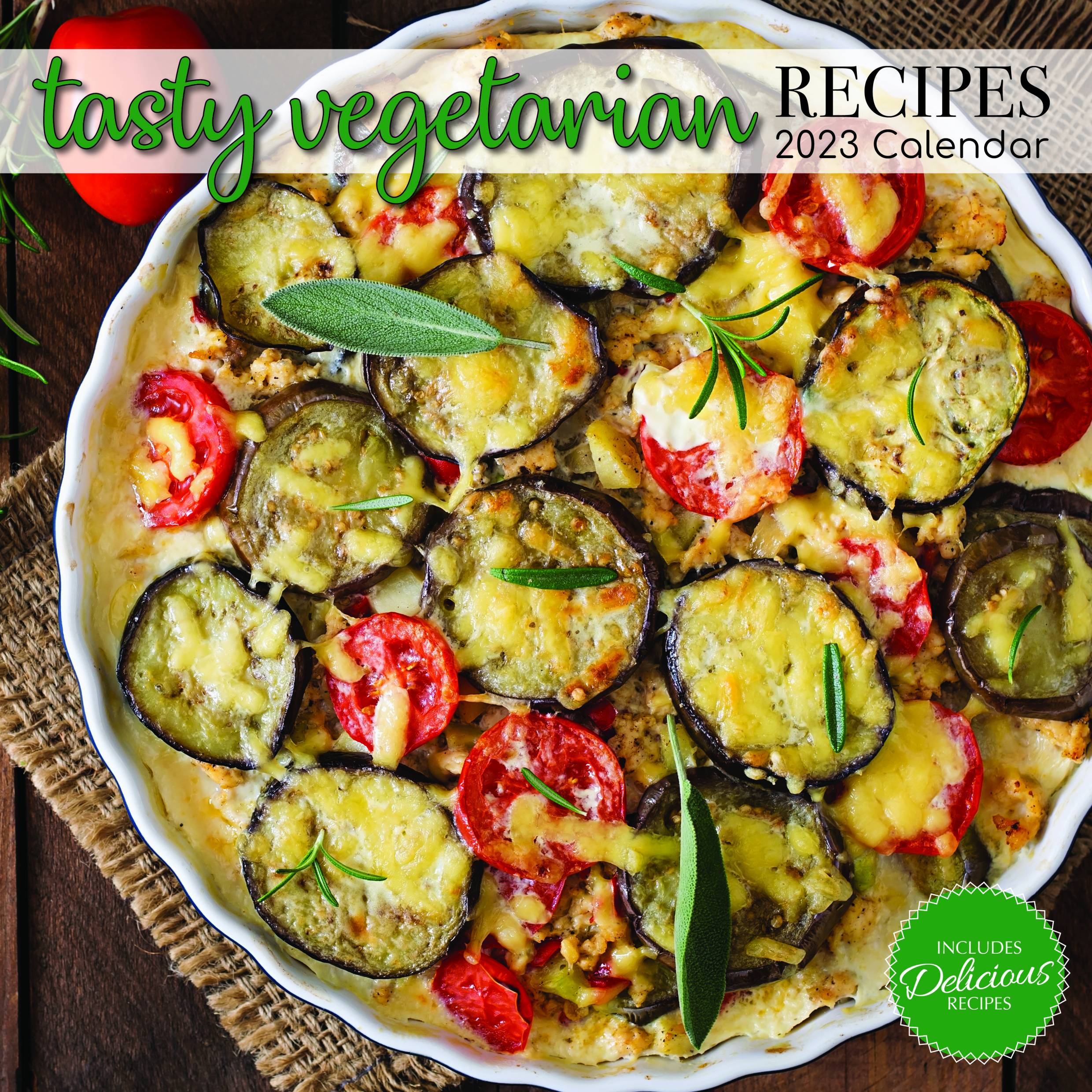2023 Tasty Vegetarian Recipes - Square Wall Calendar