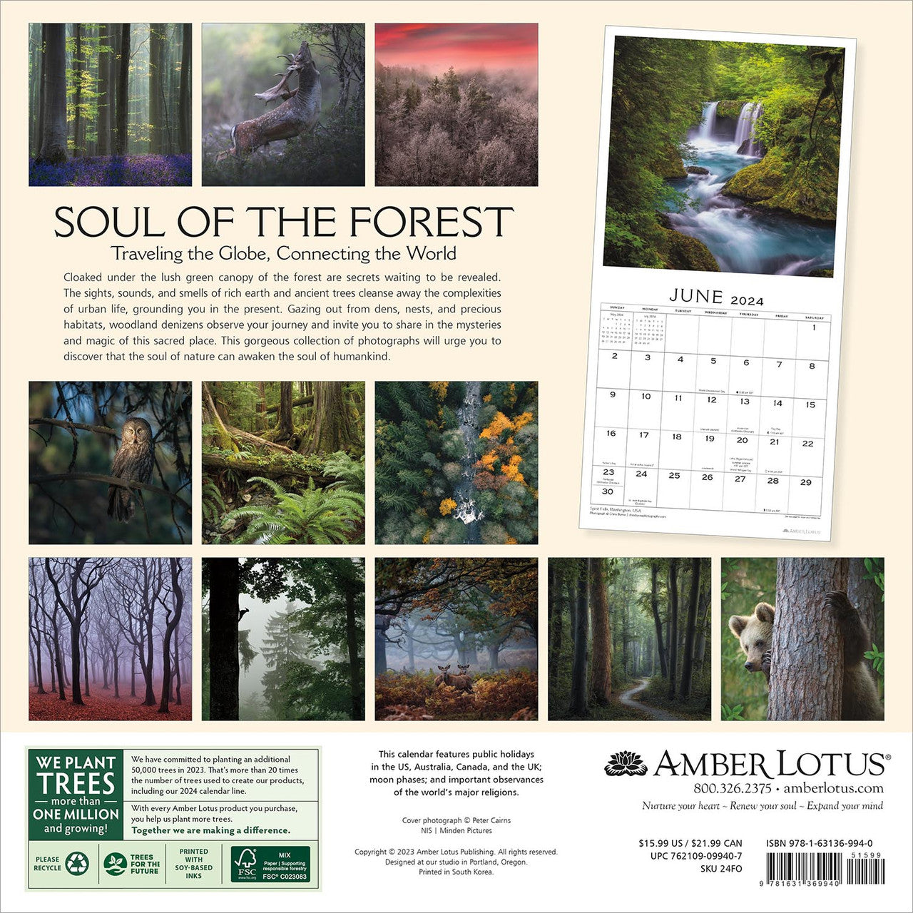 2024 The Soul of the Forest - Square Wall Calendar  SOLD OUT