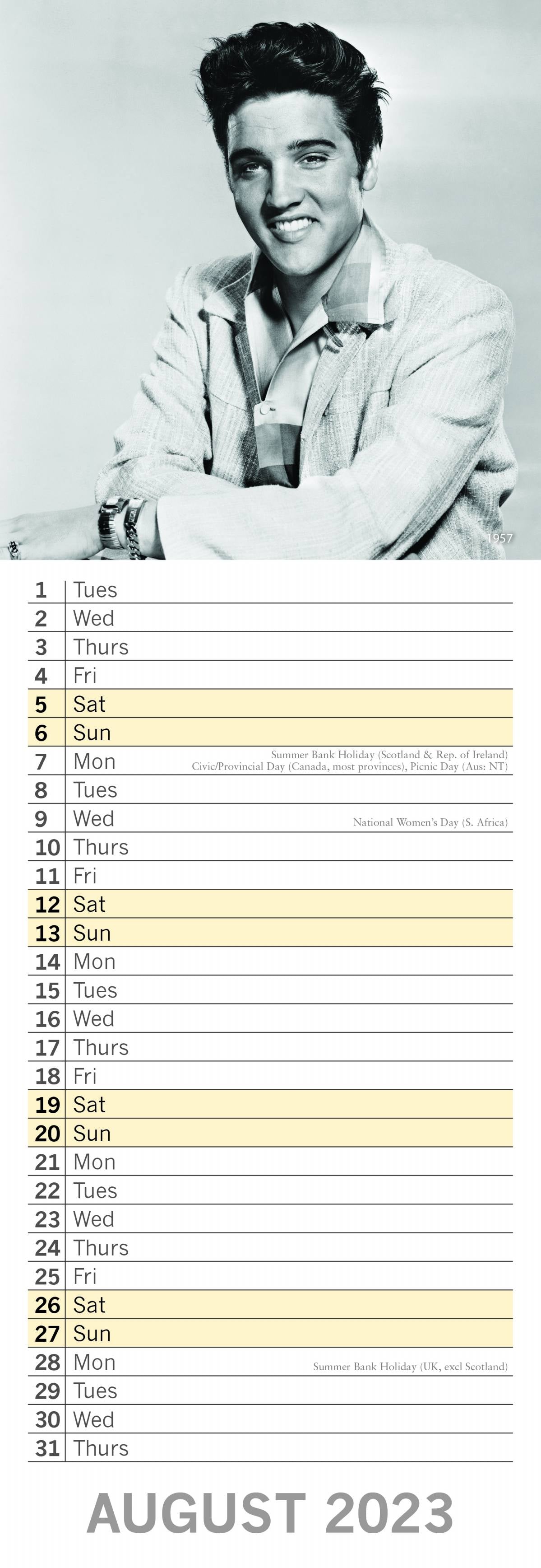 2023 Elvis - Slim Wall Calendar