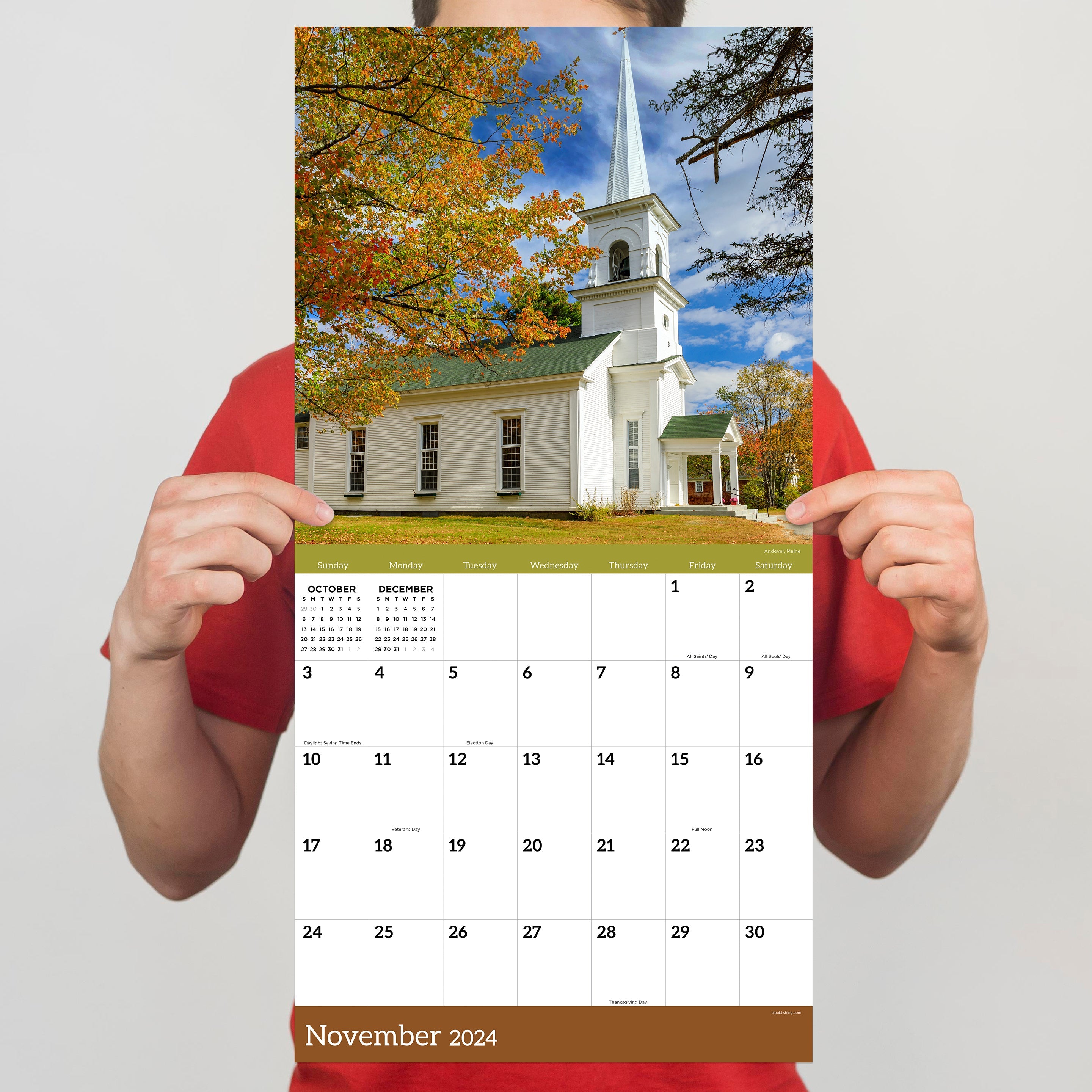 2024 Churches - Square Wall Calendar