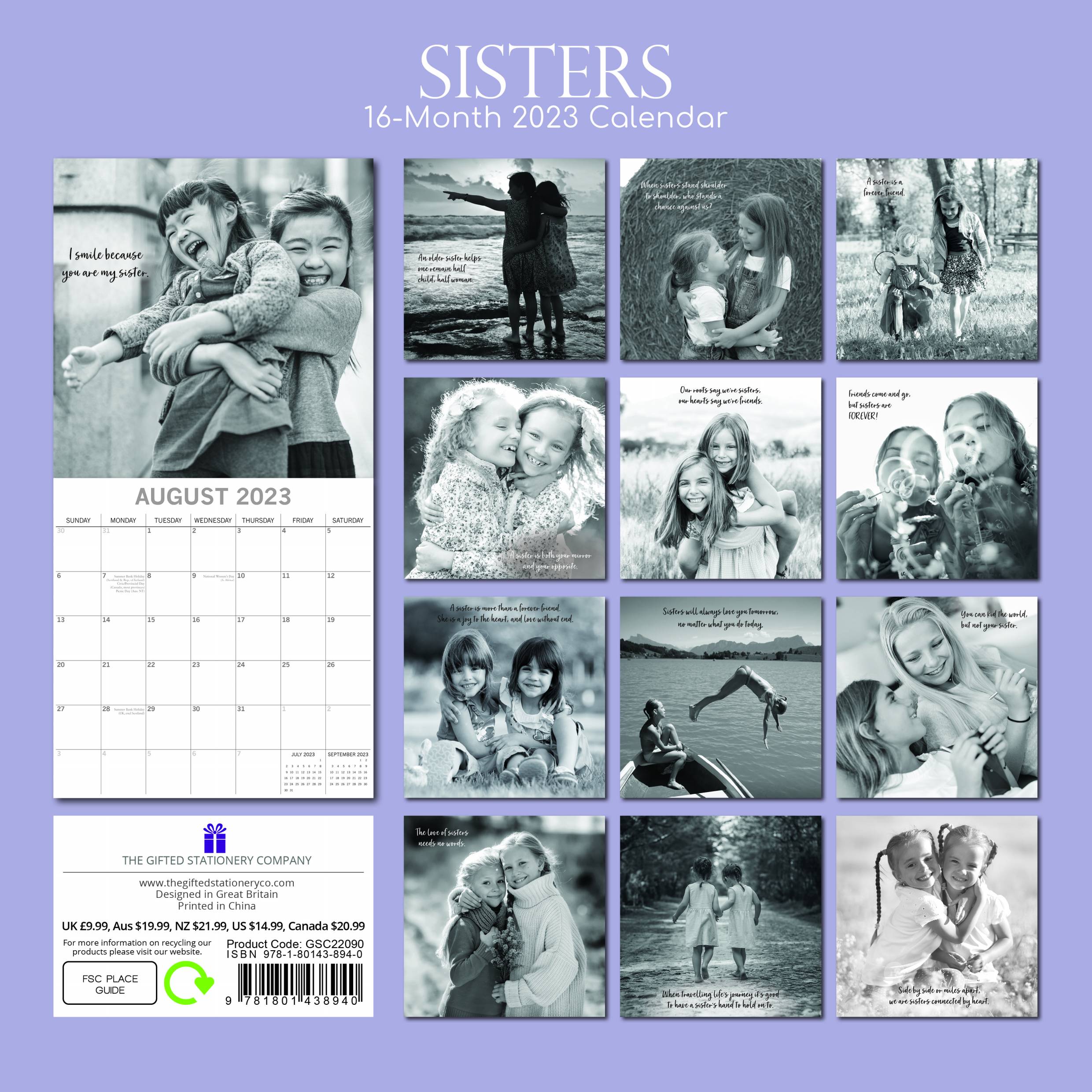 2023 Sisters - Square Wall Calendar