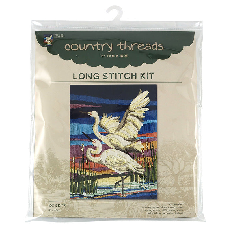 Egrets By Fiona Jude 30x40cm - Cross Stitch Kit