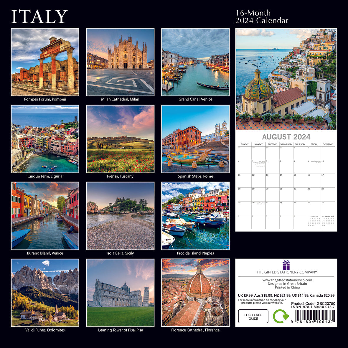 2024 Italy - Square Wall Calendar