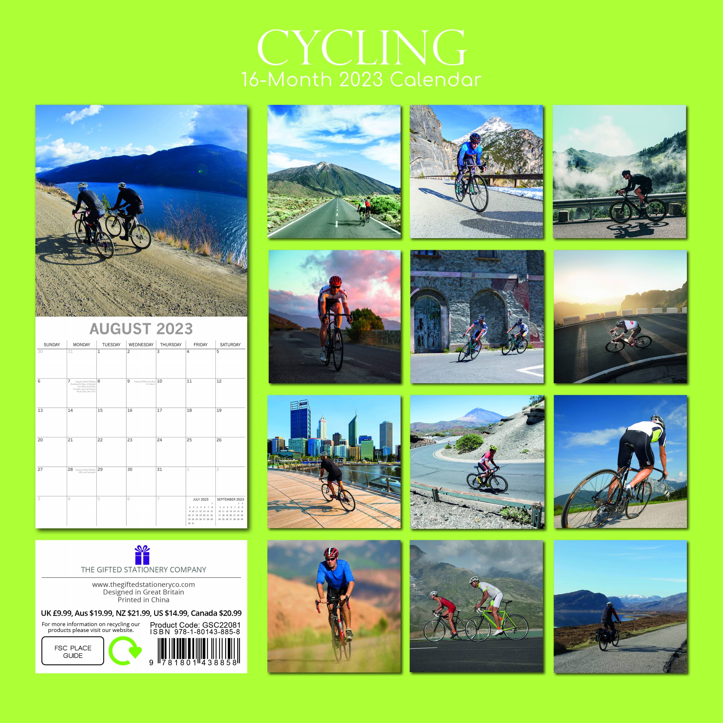 2023 Cycling - Square Wall Calendar