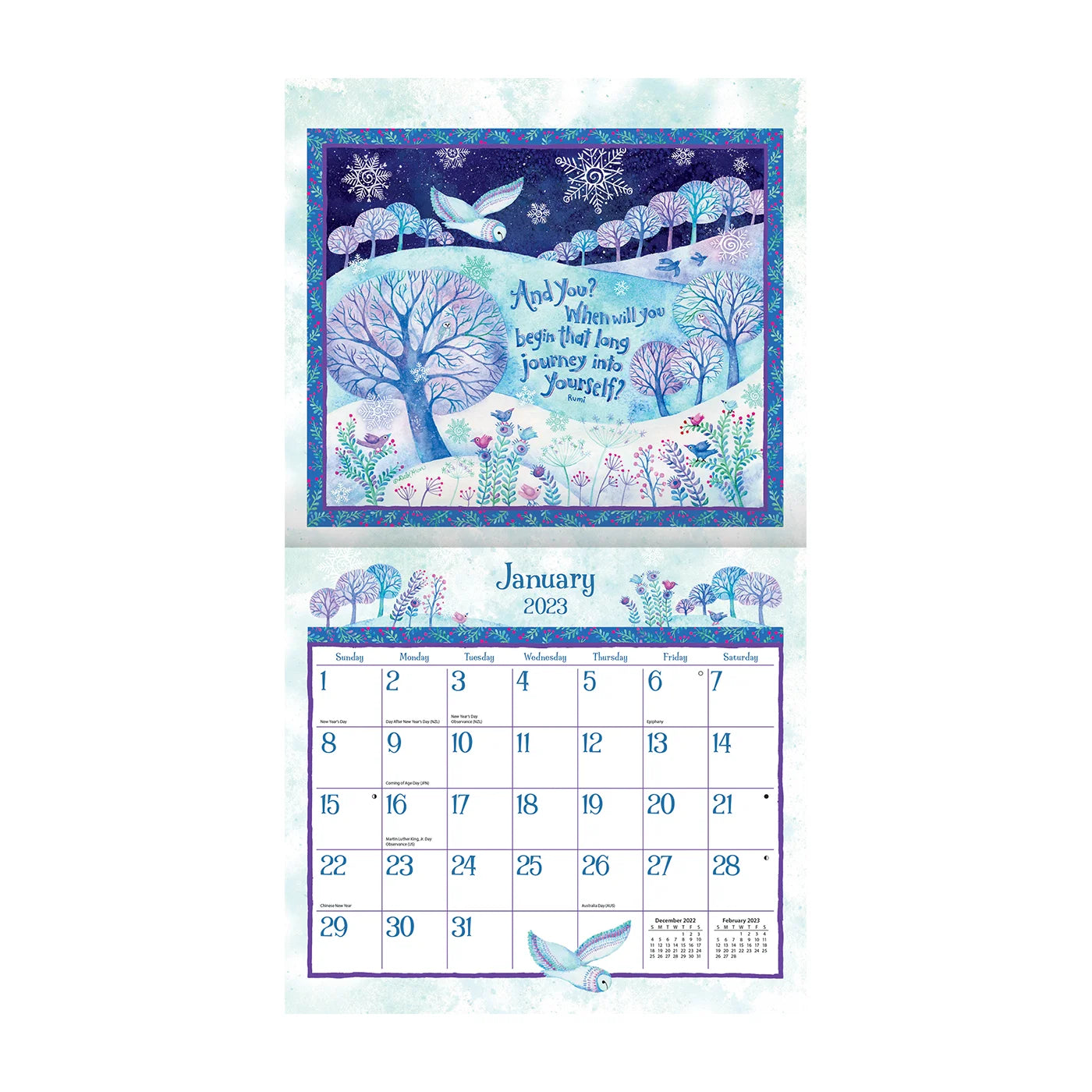 2023 LANG Simple Inspirations by Debi Hron - Deluxe Wall Calendar