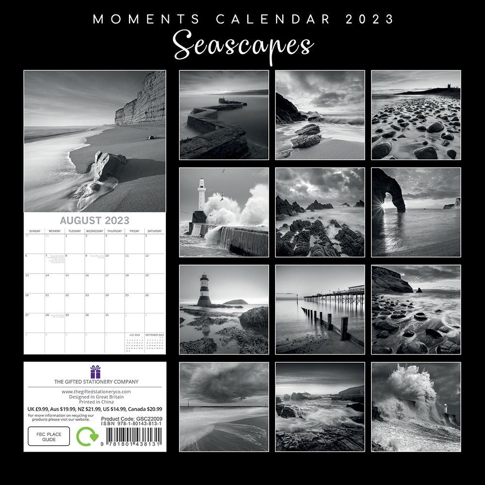 2023 Seascapes - Square Wall Calendar