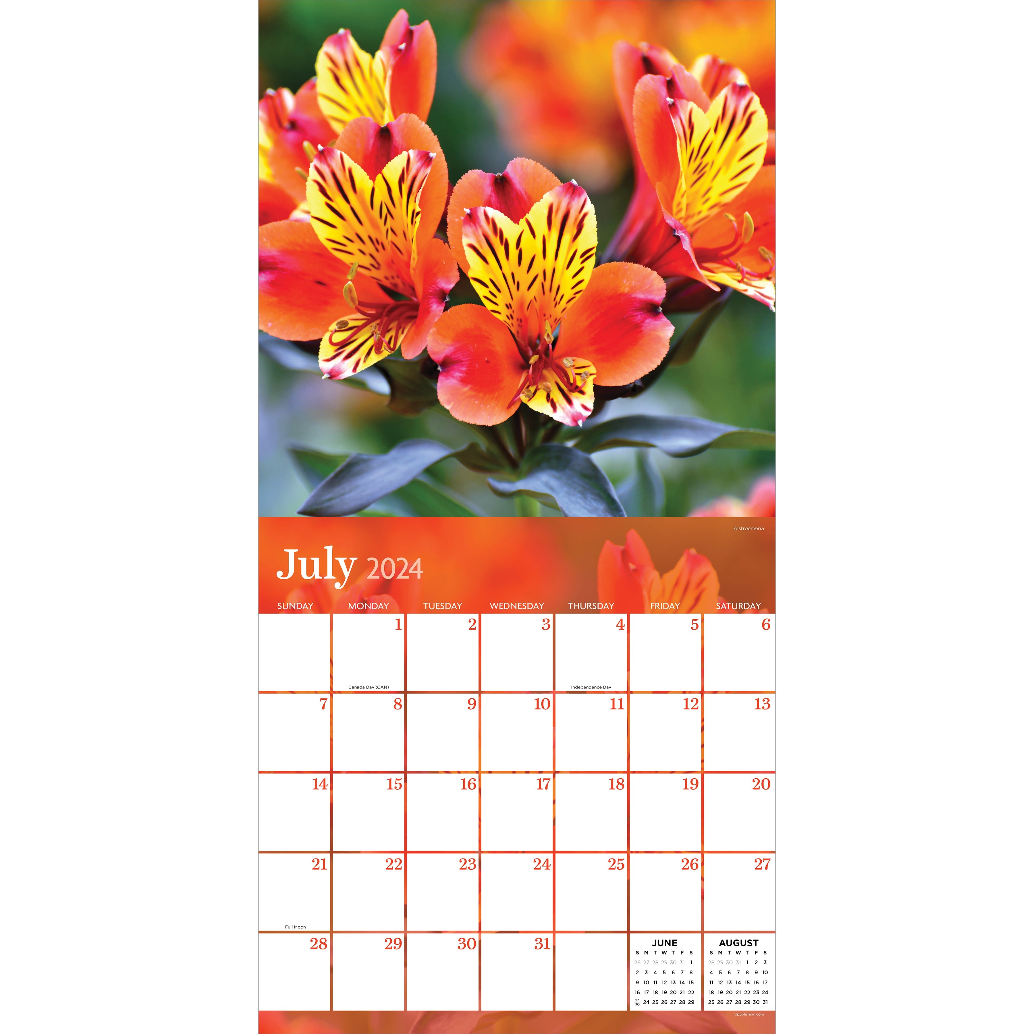 2024 Flowers - Square Wall Calendar