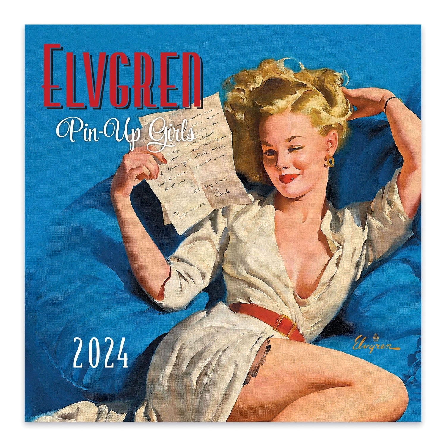 2024 Elvgren: Pin-Up Girls - Square Wall Calendar  SOLD OUT