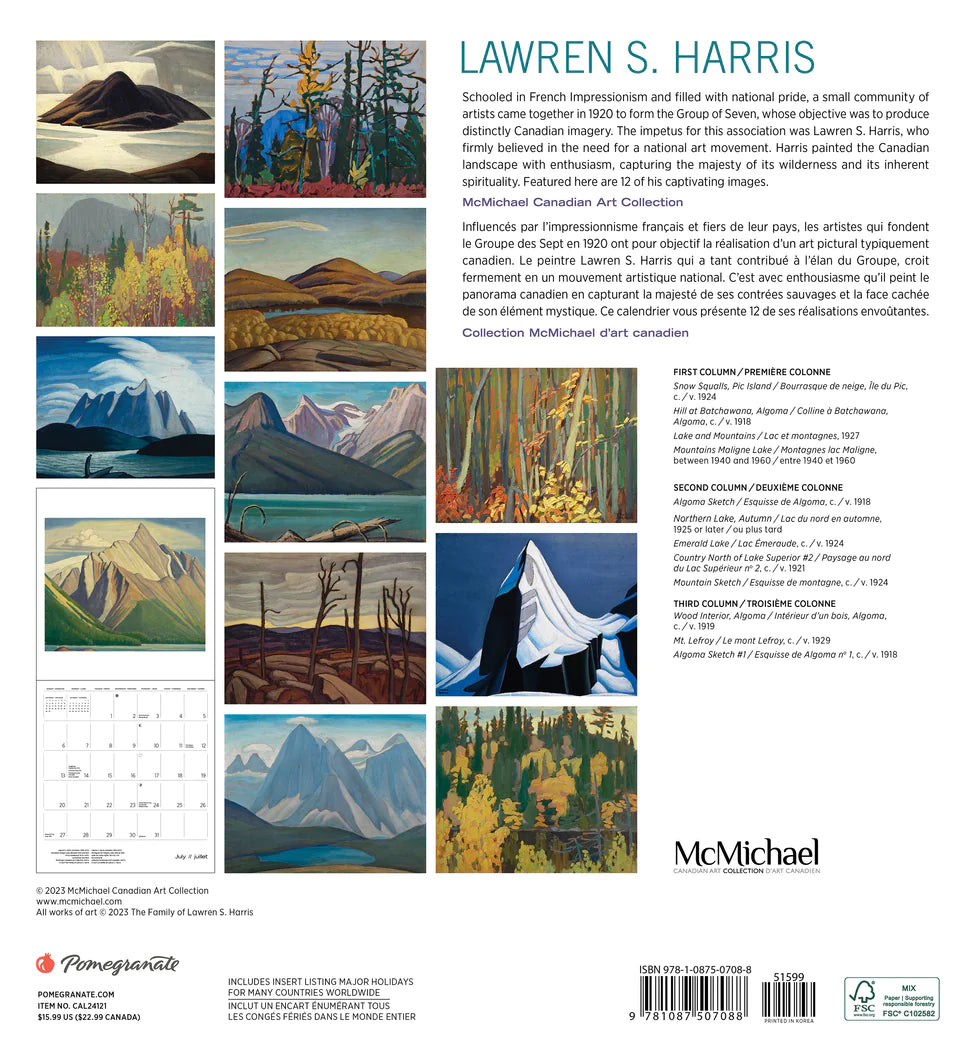 2024 Lawren S. Harris - Square Wall Calendar  SOLD OUT