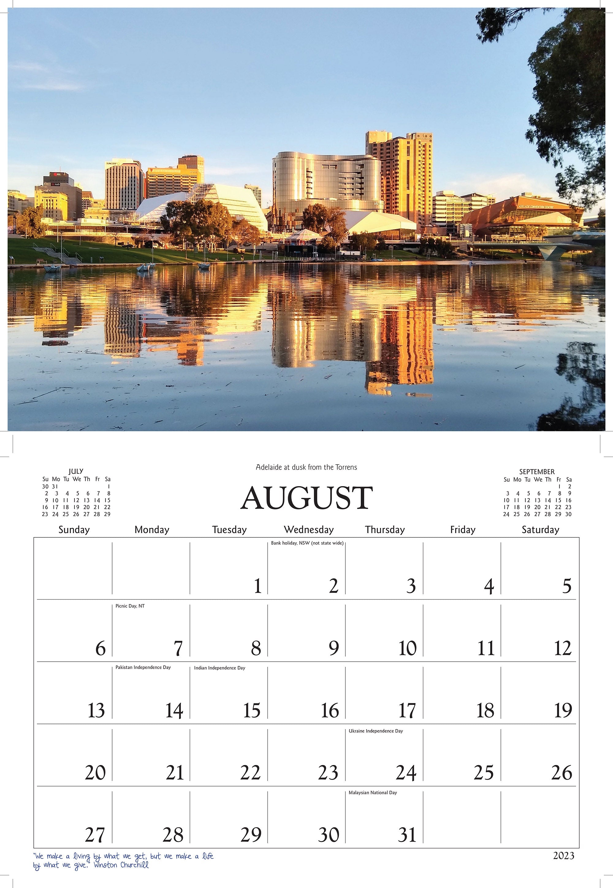 2023 Colours of Australia by David Messent - Horizontal Wall Calendar