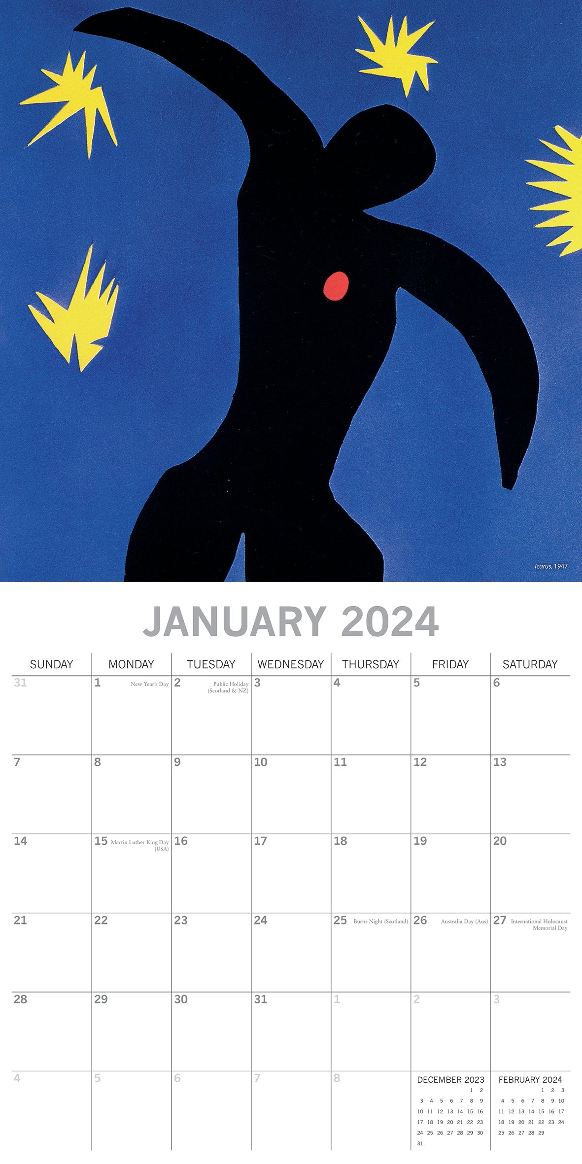 2024 Matisse Square Wall Calendar Art Calendars by The Gifted