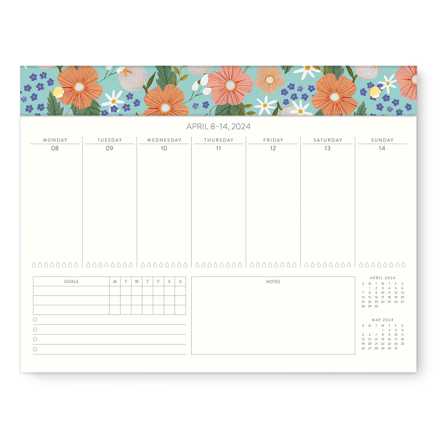 2024 Bella Flora - Weekly Desk Pad Calendar  SOLD OUT