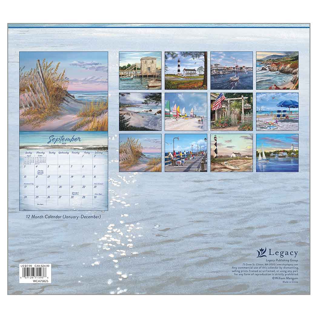 2023 LEGACY Coastal Breeze - Deluxe Wall Calendar