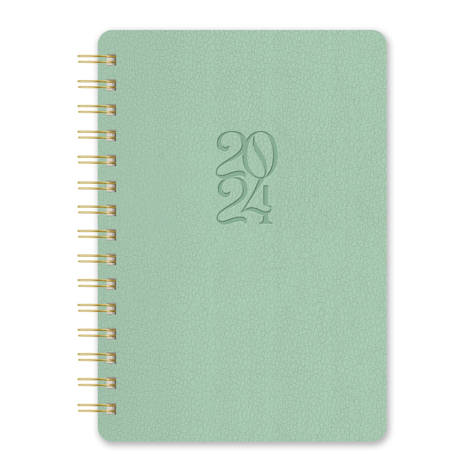Burde Planner 2024 | Life Organizer Green | January 1, 2024 to January 5,  2025 | Silver spiral binding | Daily, Weekly, Monthly Planner | Scheduler 