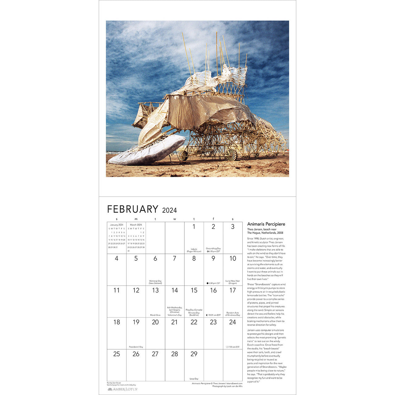 2024 Environmental Art Square Wall Calendar Art Calendars by Amber