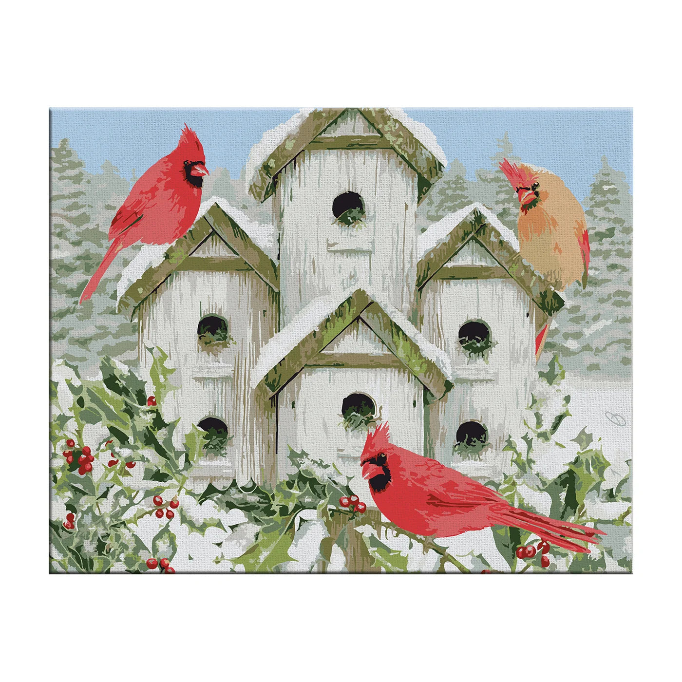 LANG Cardinal Birdhouse - Paint by Numbers