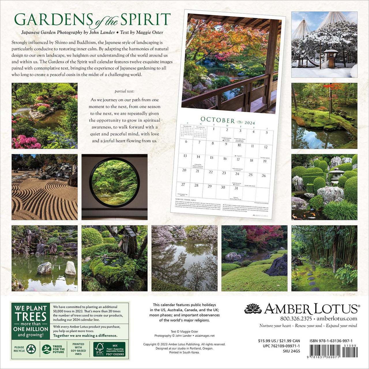 2024 Gardens of the Spirit - Square Wall Calendar  SOLD OUT