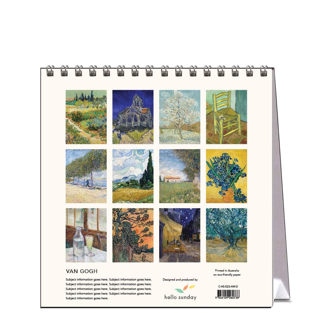 2023 Vincent Van Gogh - Desk Easel Calendar