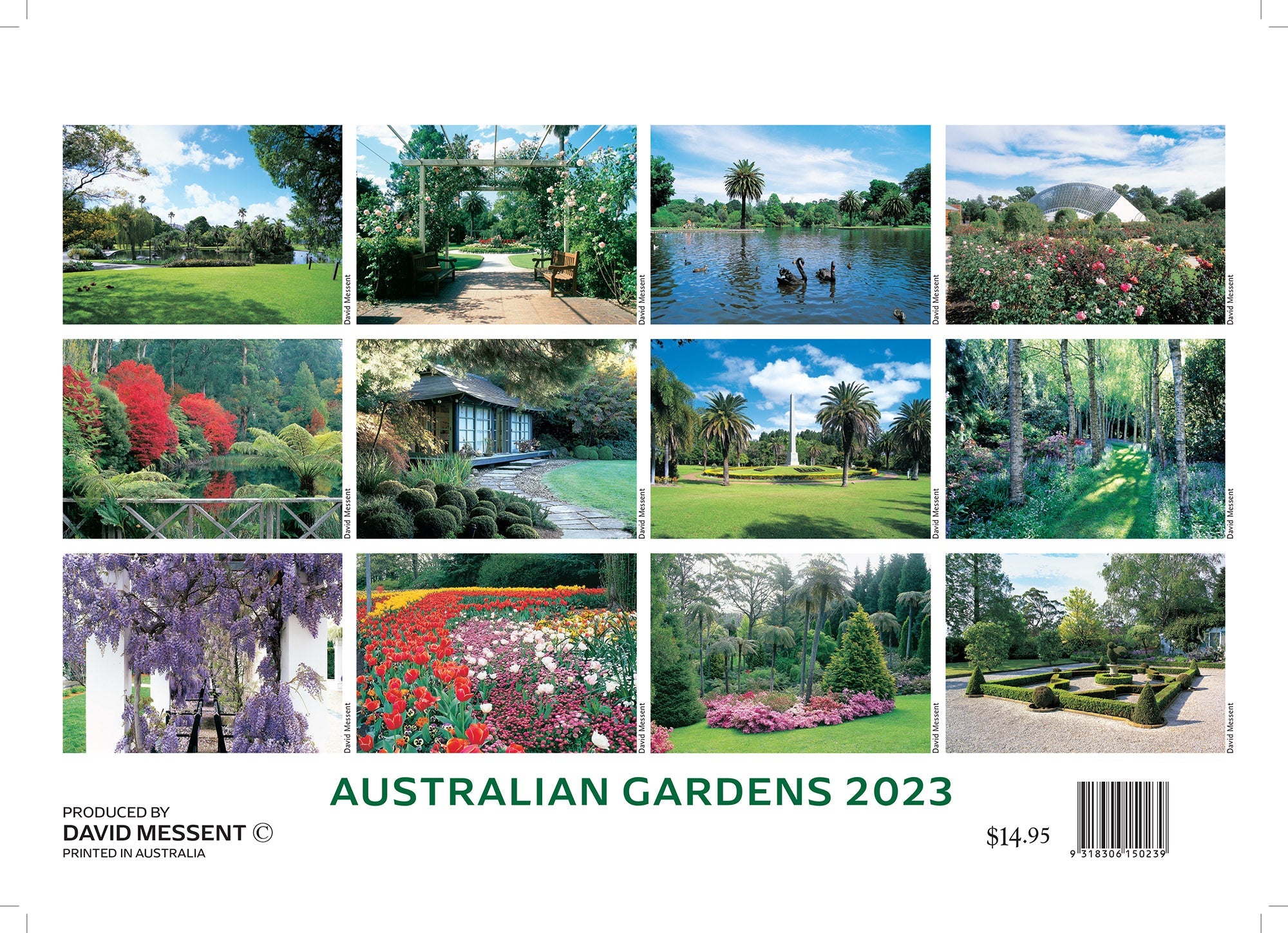 2023 Australian Gardens by David Messent - Horizontal Wall Calendar