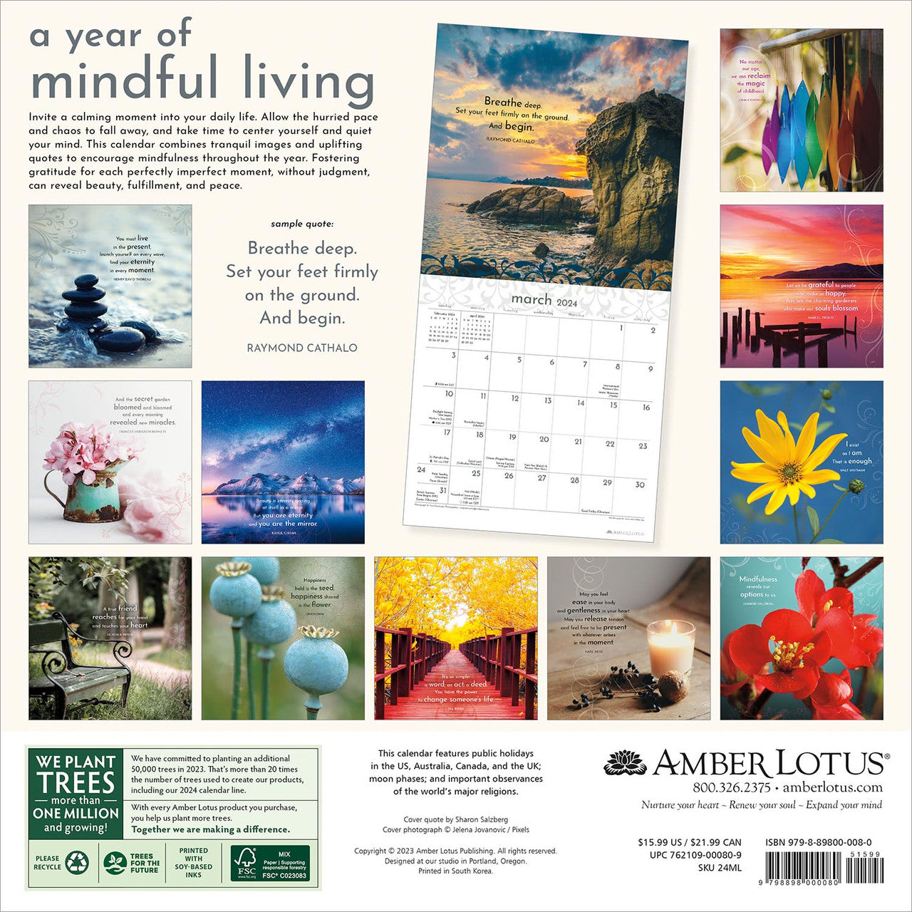 2024 A Year of Mindful Living - Square Wall Calendar  SOLD OUT