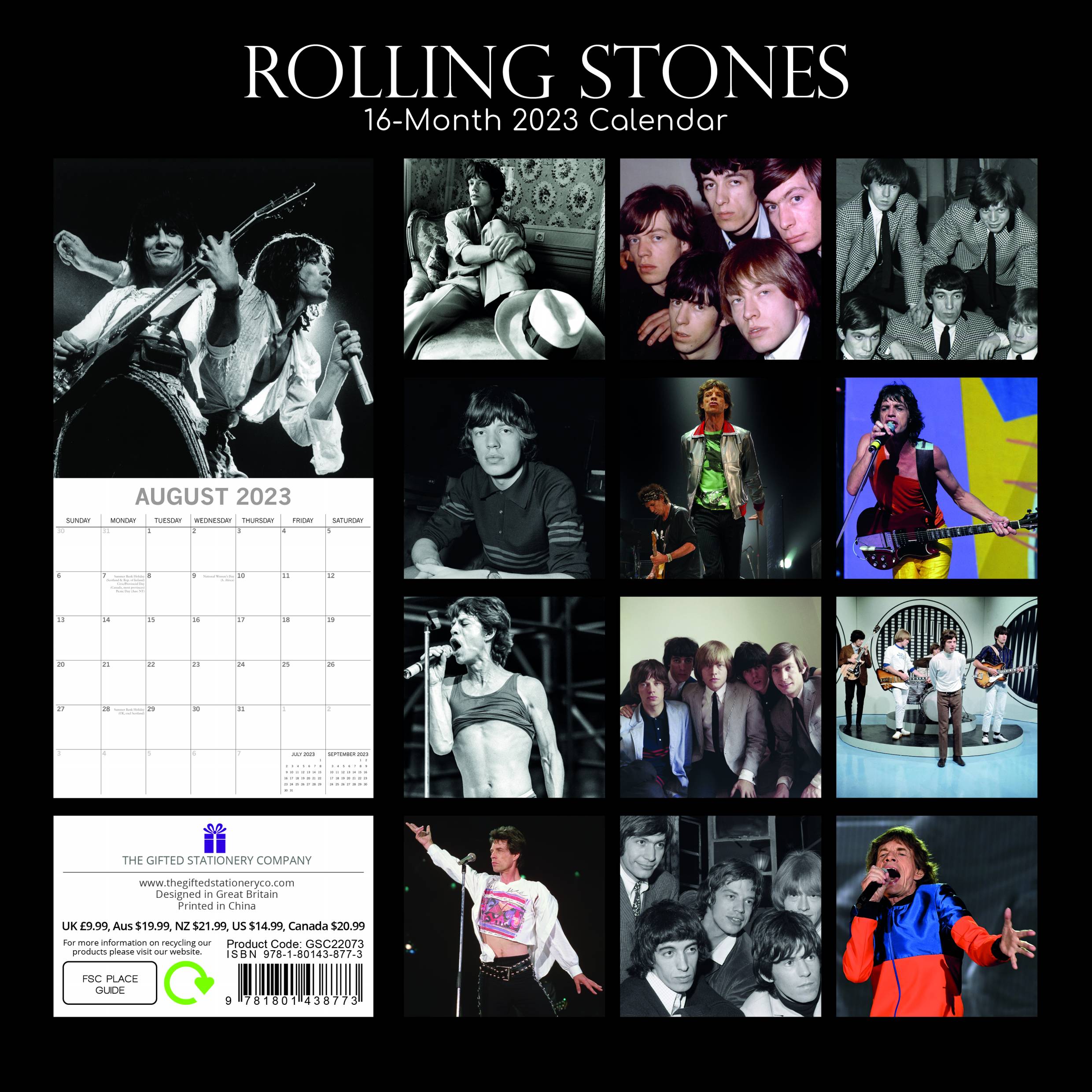 2023 Rolling Stones - Square Wall Calendar