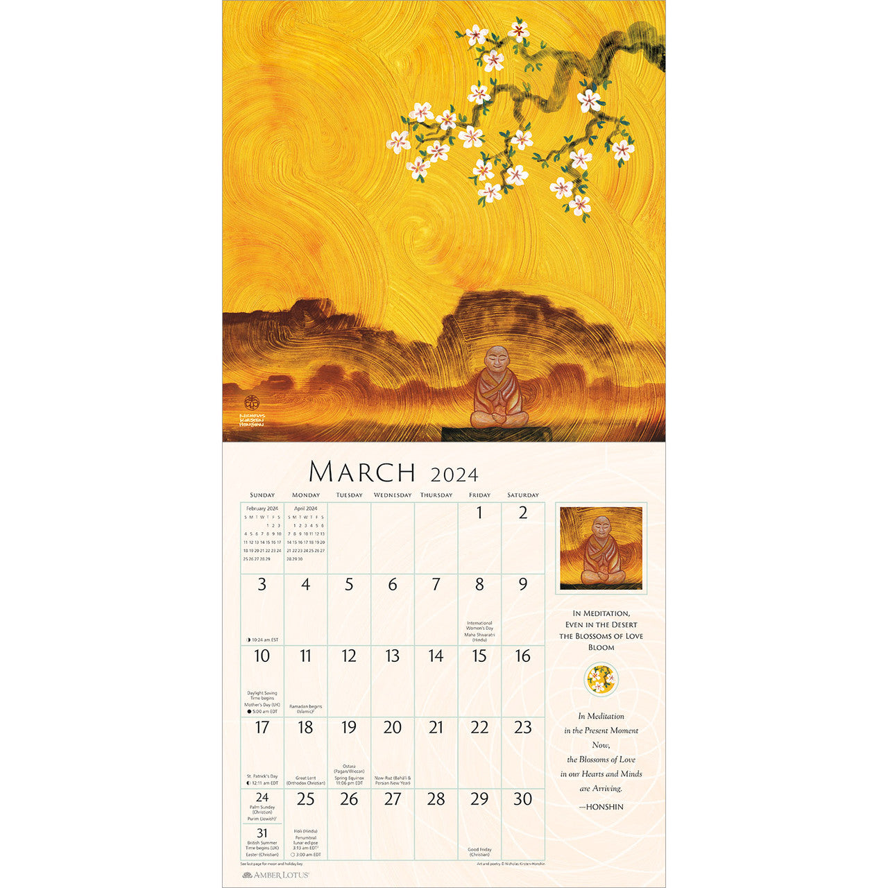 2024 Meditations Healing Art Square Wall Calendar Art Calendars   60eada21765fa931d0437a2bd7c189bd 