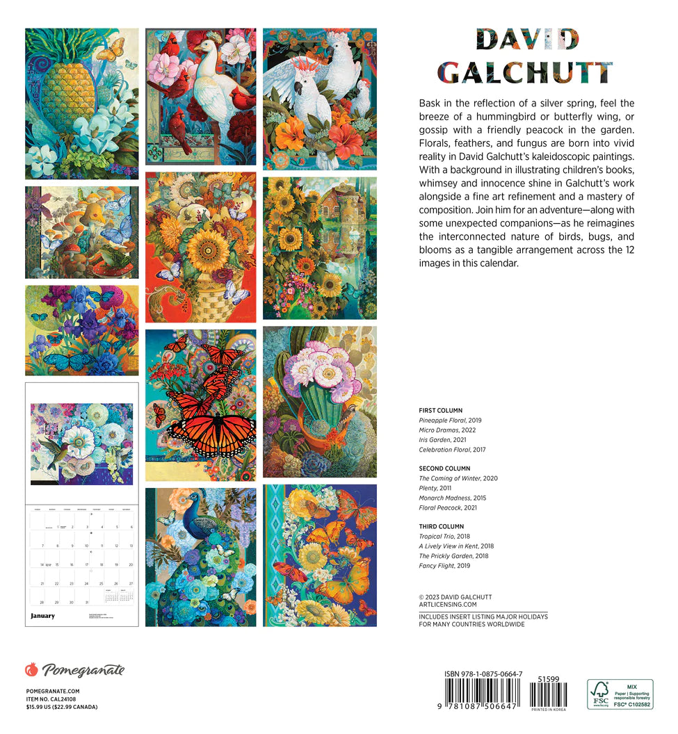 2024 David Galchutt - Square Wall Calendar  SOLD OUT