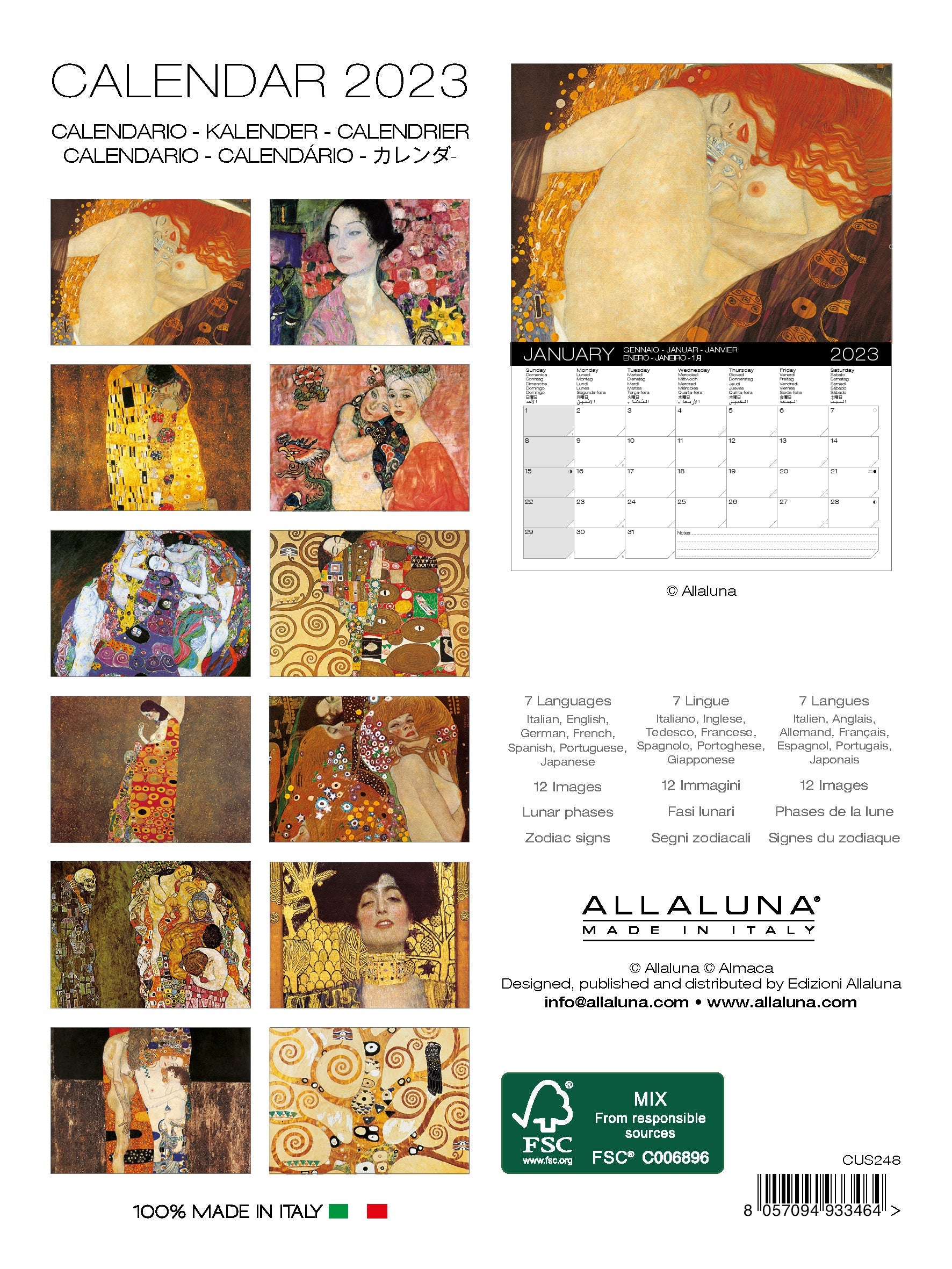 2023 Klimt - Desk Easel Calendar