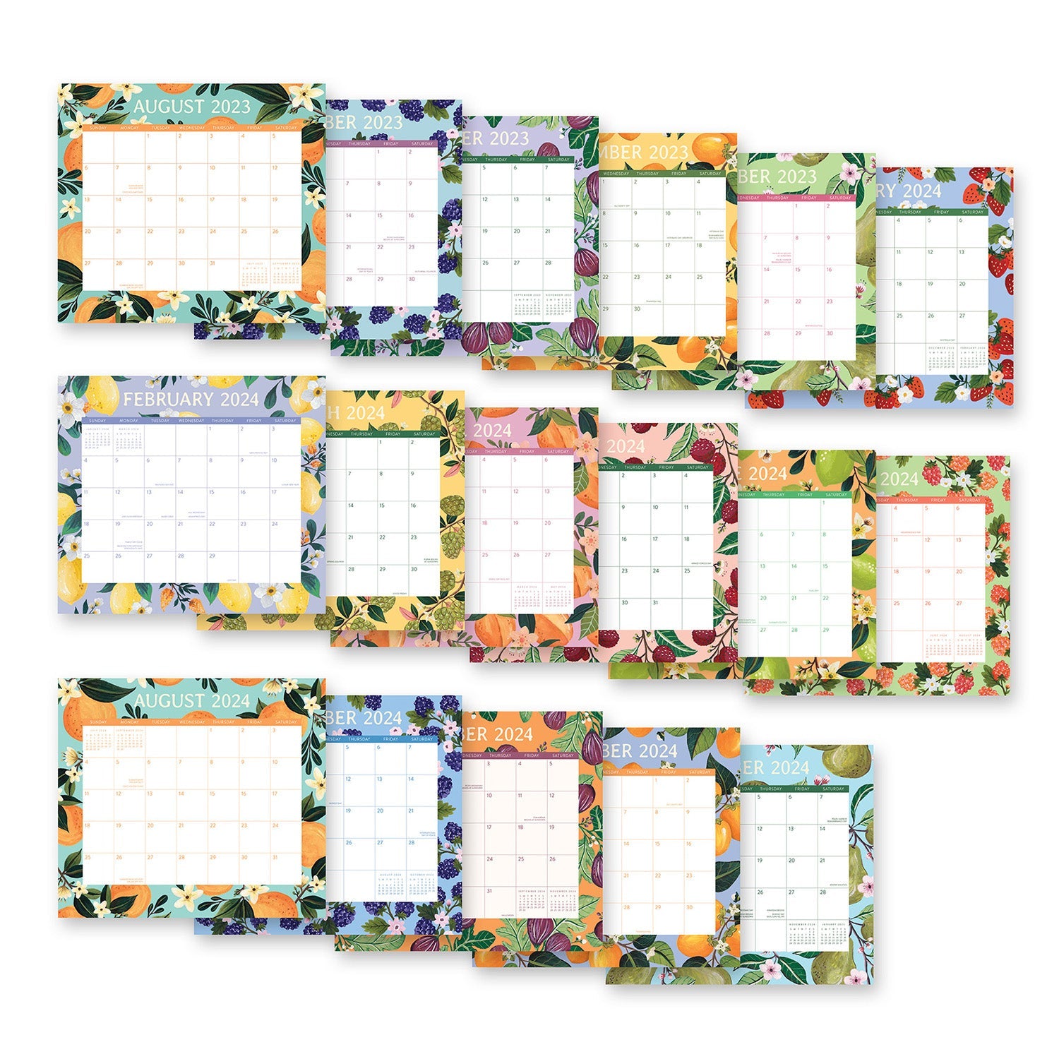 Blue Flower Desk Calendar 2024 Magnetic Calendar for Fridge Wall Calendar  Monthly Calendar Desk Pad Blue Floral Calendar Notepad -  Sweden