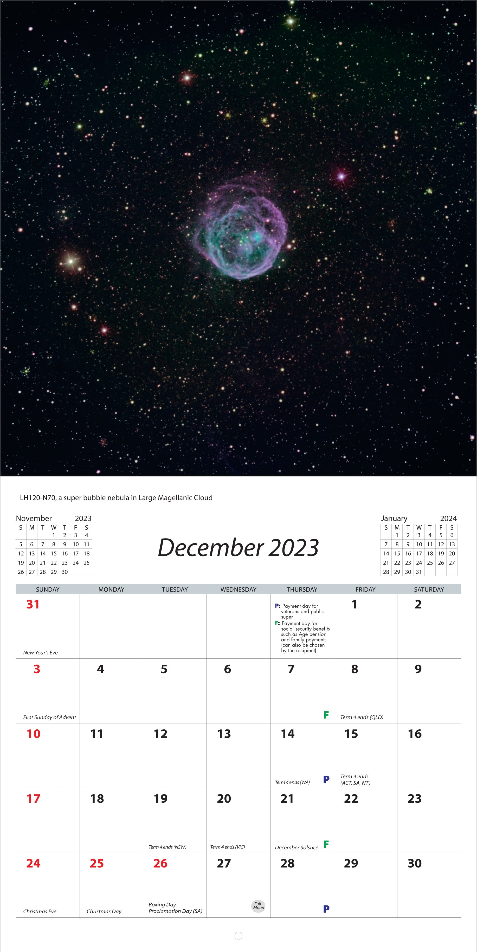 2023 Under The Southern Skies - Sqaure Wall Calendar
